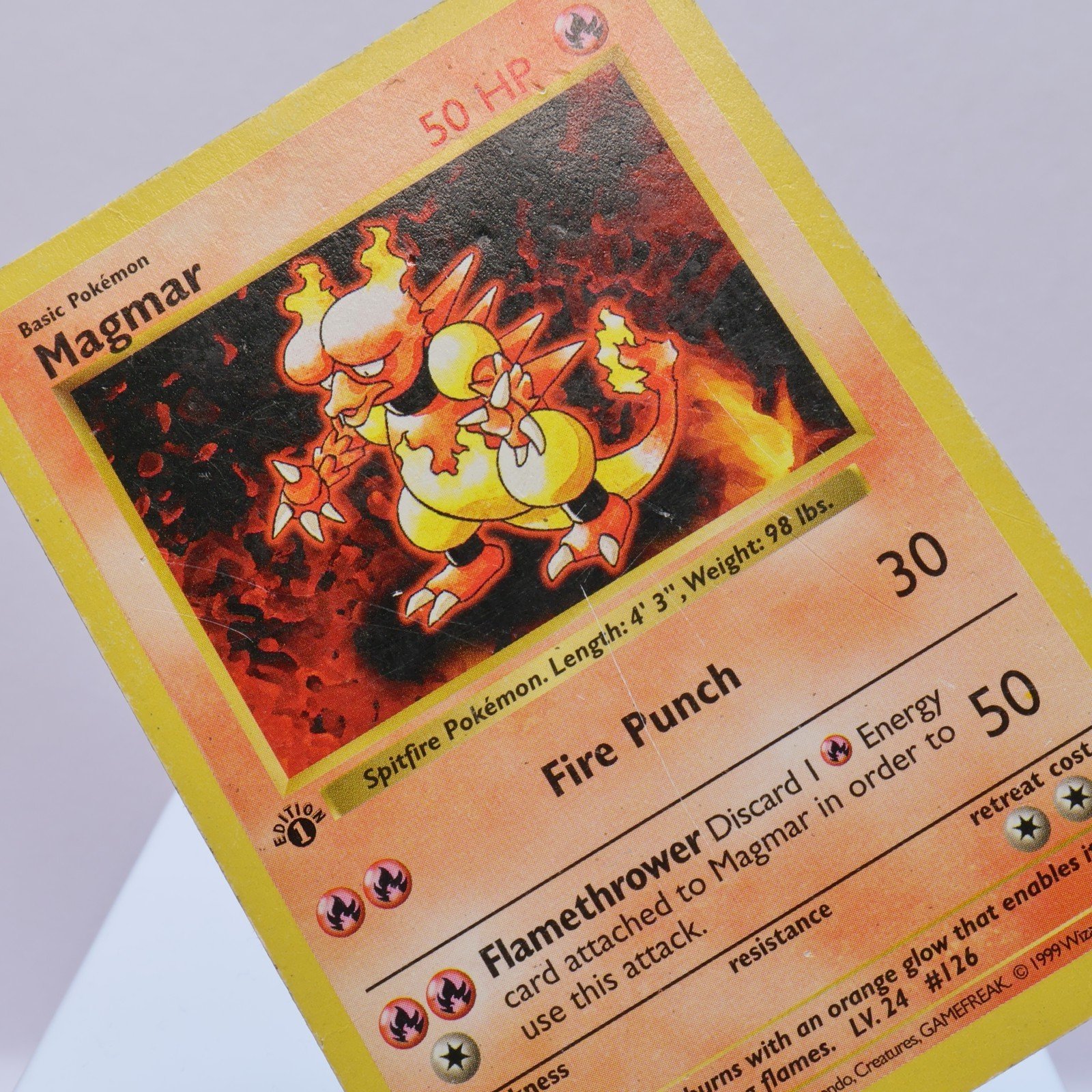 Pokemon TCG Magmar 36102 Base Set Uncommon 1st Edition WOTC 1999 HP 167710747816