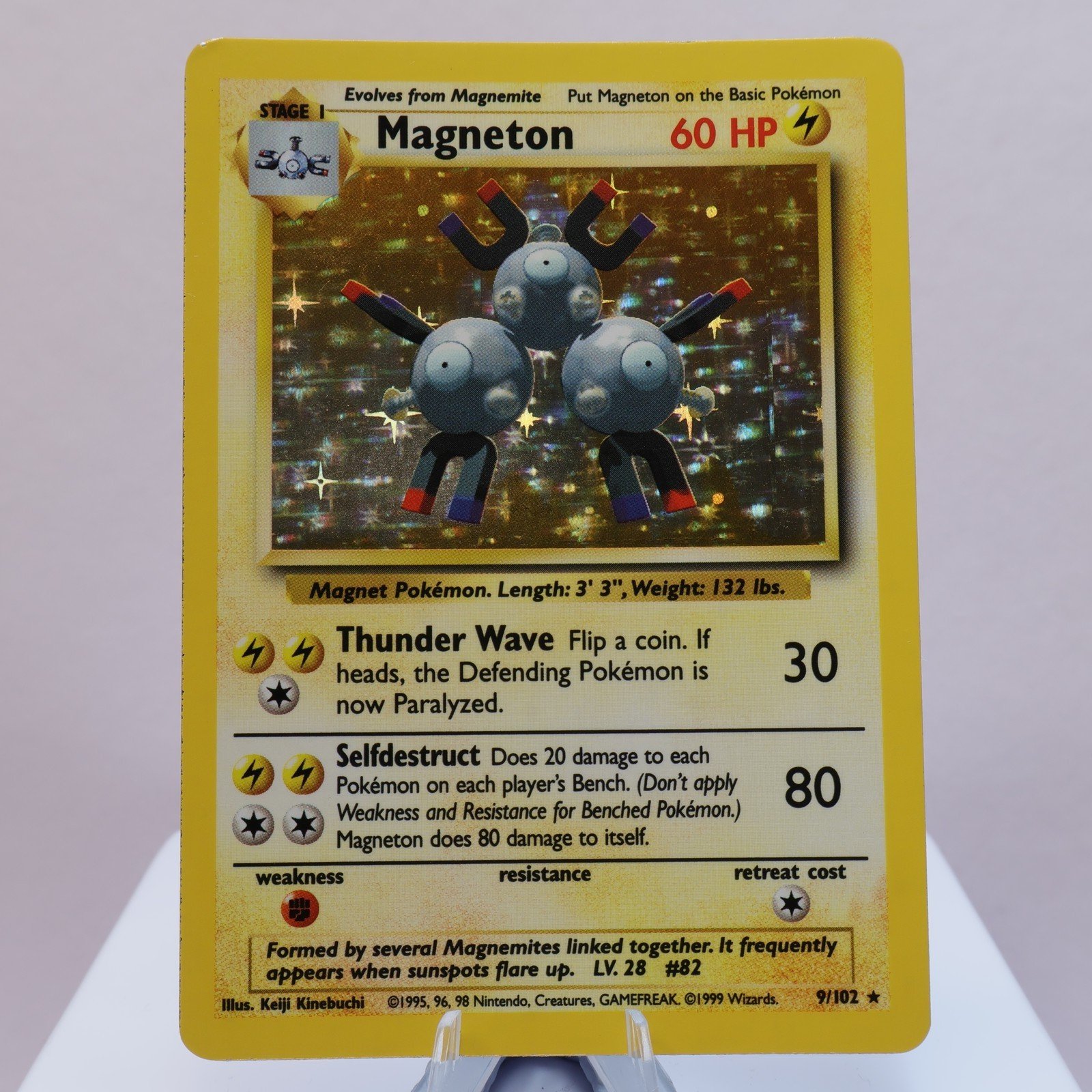 Pokemon TCG Magneton 9102 Base Set Holo Rare WOTC 1999 EXCNM 167830364446 2