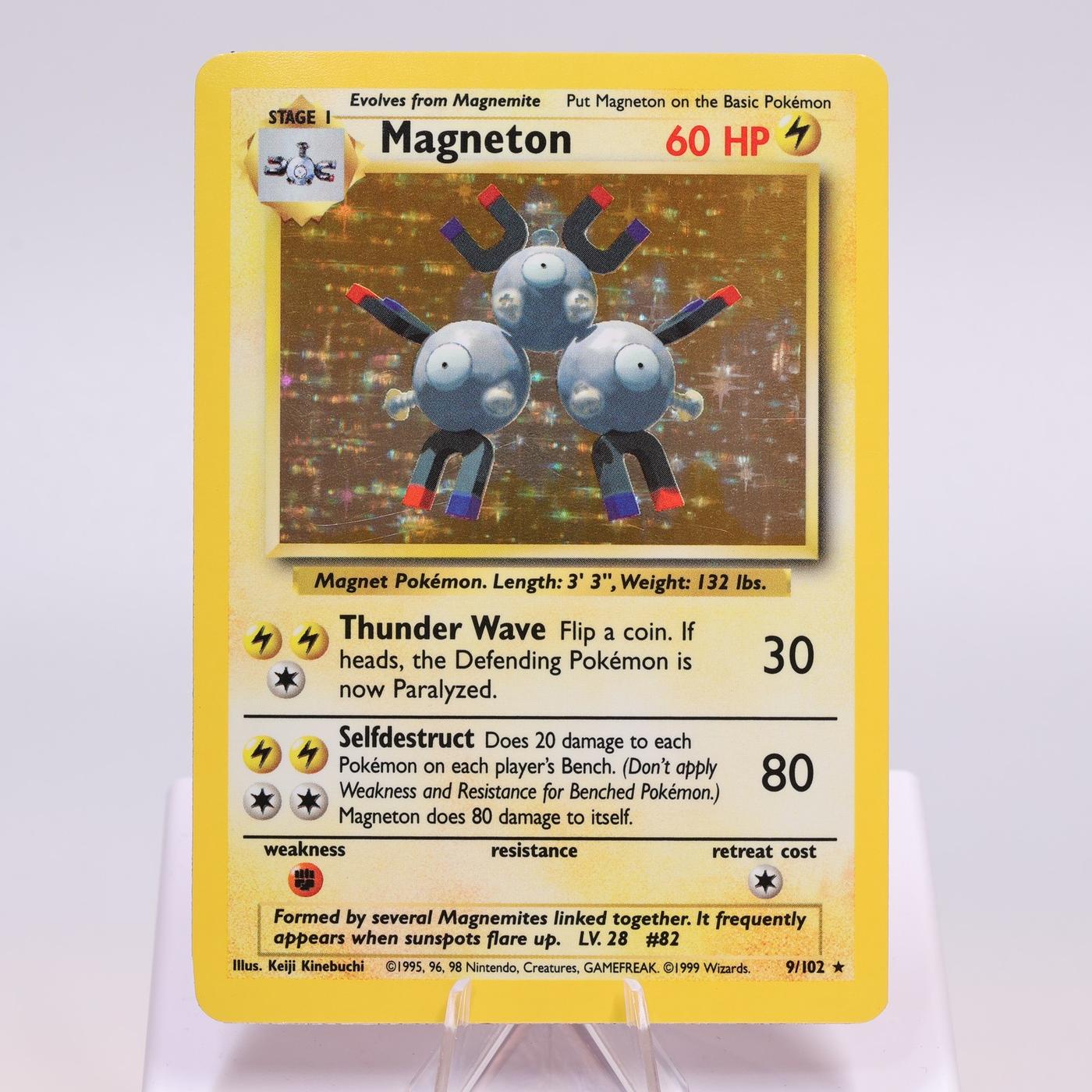 Pokemon TCG Magneton 9102 Base Set Holo Rare WOTC EXCNM 168421188086 2