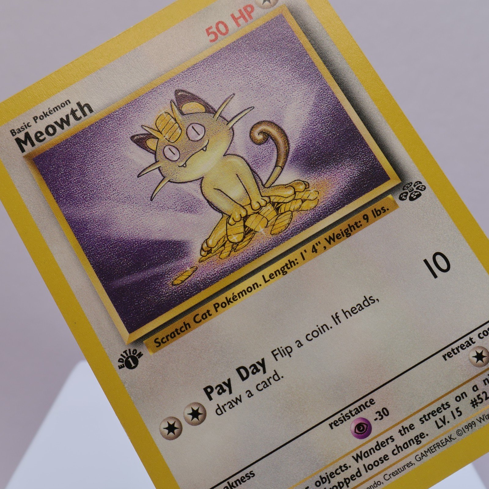 Pokemon TCG – Meowth 56/64 Jungle Common 1st Edition WOTC 1999 – EXC/NM