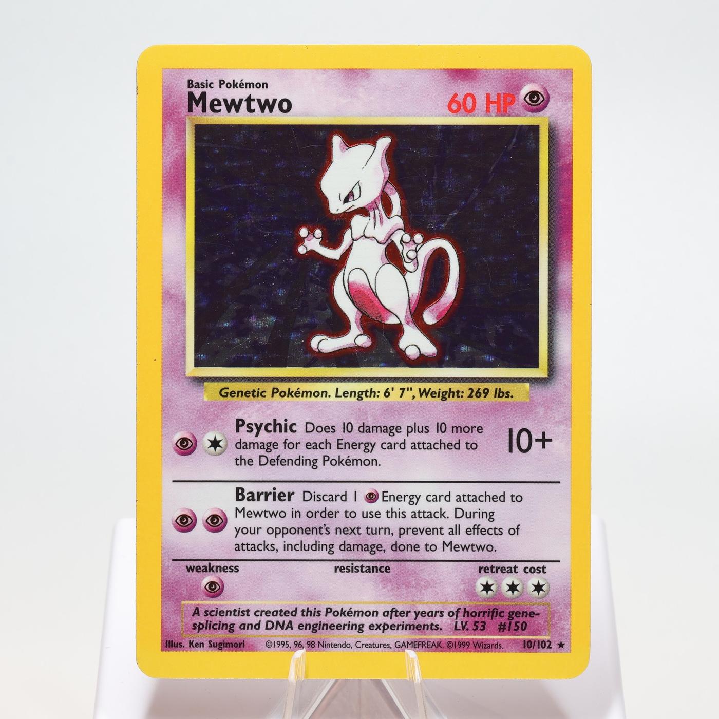Pokemon TCG Mewtwo 10102 Base Set Holo Rare WOTC EXC 168334493766 2