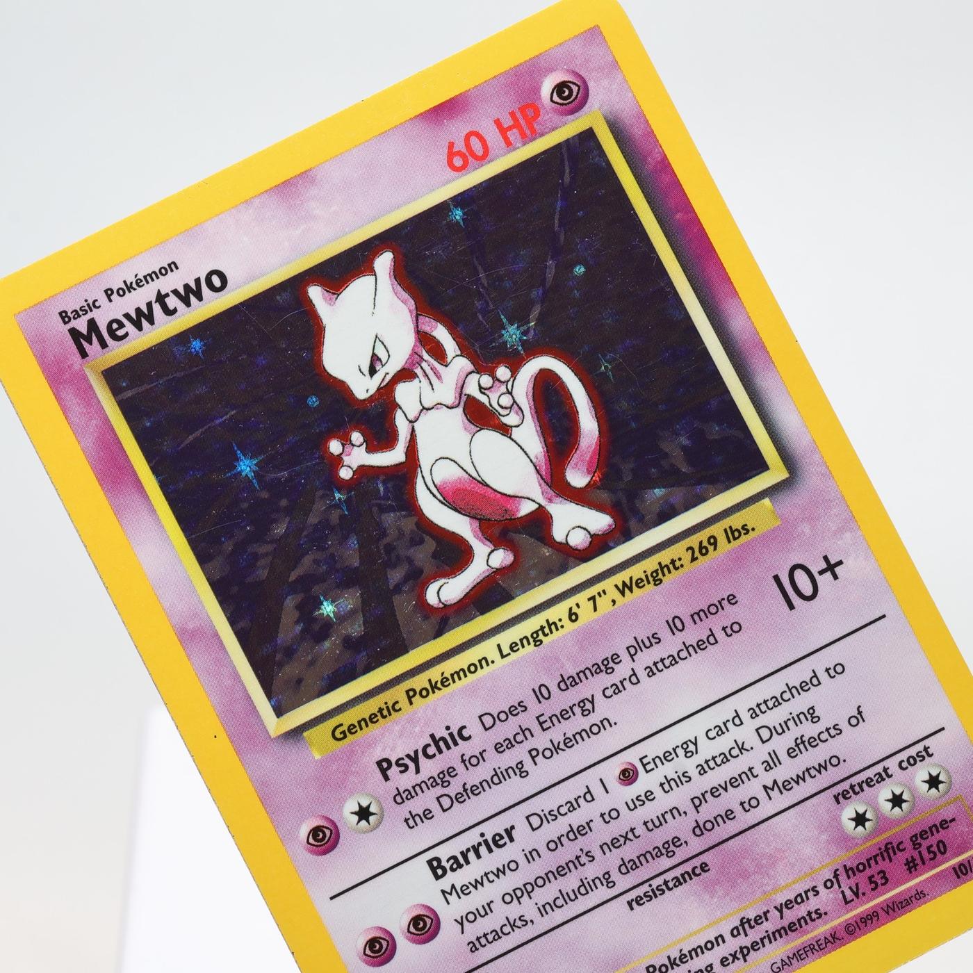 Pokemon TCG – Mewtwo 10/102 Base Set Holo Rare  WOTC – EXC