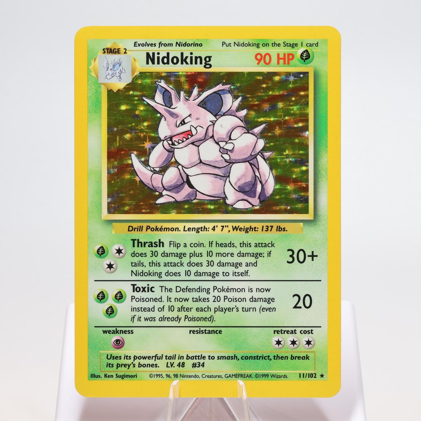 Pokemon TCG Nidoking 11102 Base Set Holo Rare WOTC EXC 168325203346 2