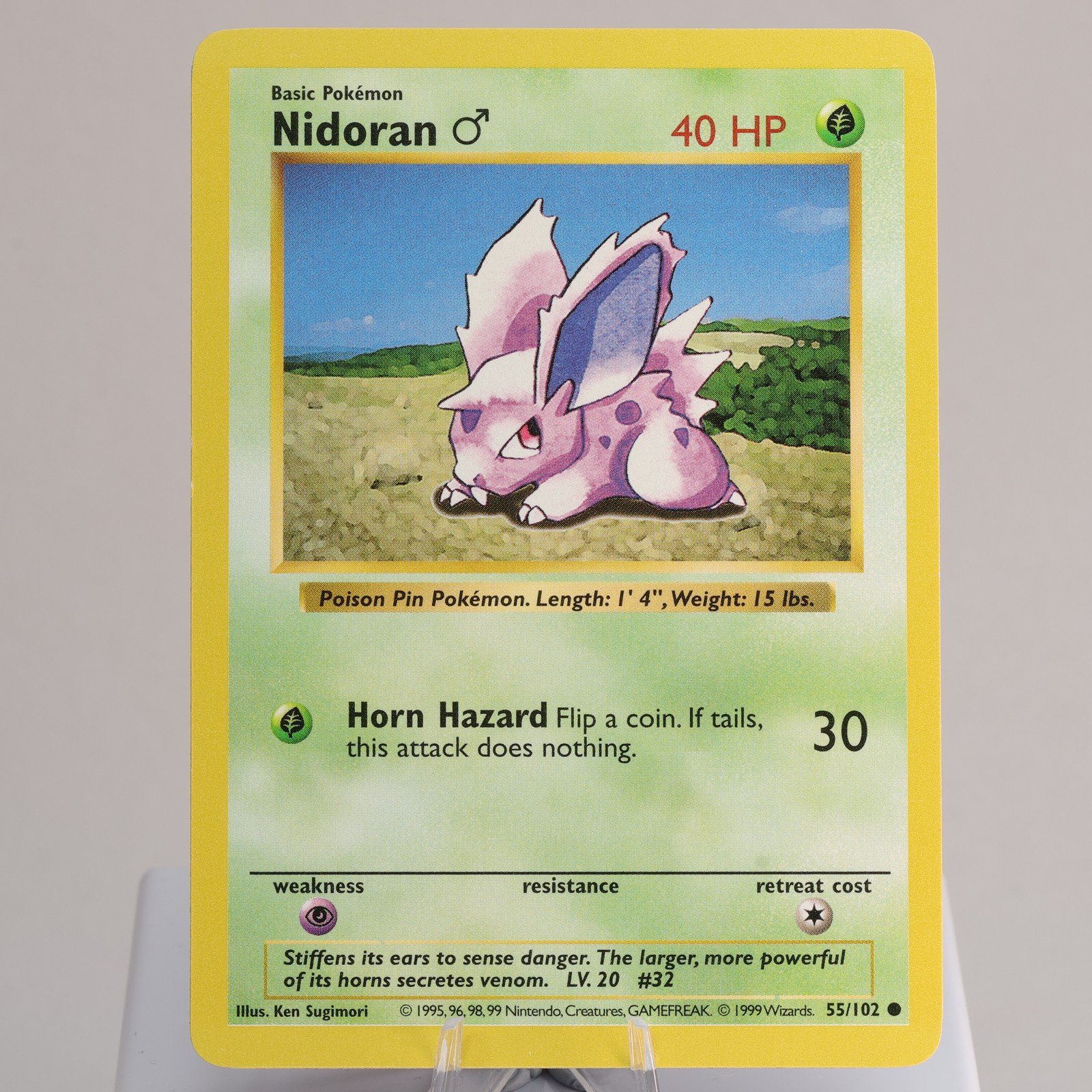 Pokemon TCG Nidoran M 55102 Base Set Common Shadowless WOTC 1999 NM 168006227466 2