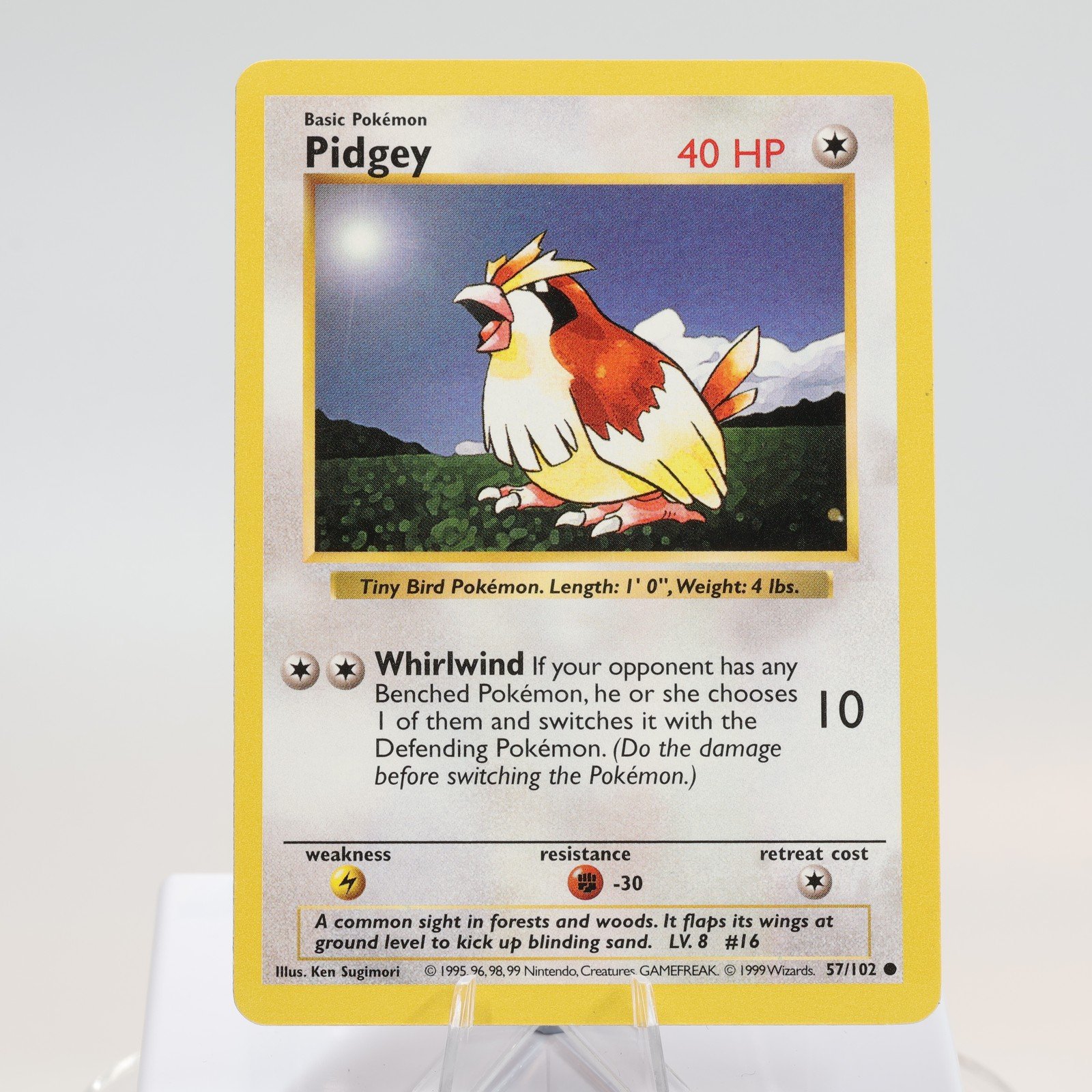 Pokemon TCG Pidgey 57102 Base Set Common Shadowless WOTC 1999 EXC 168144948556 2