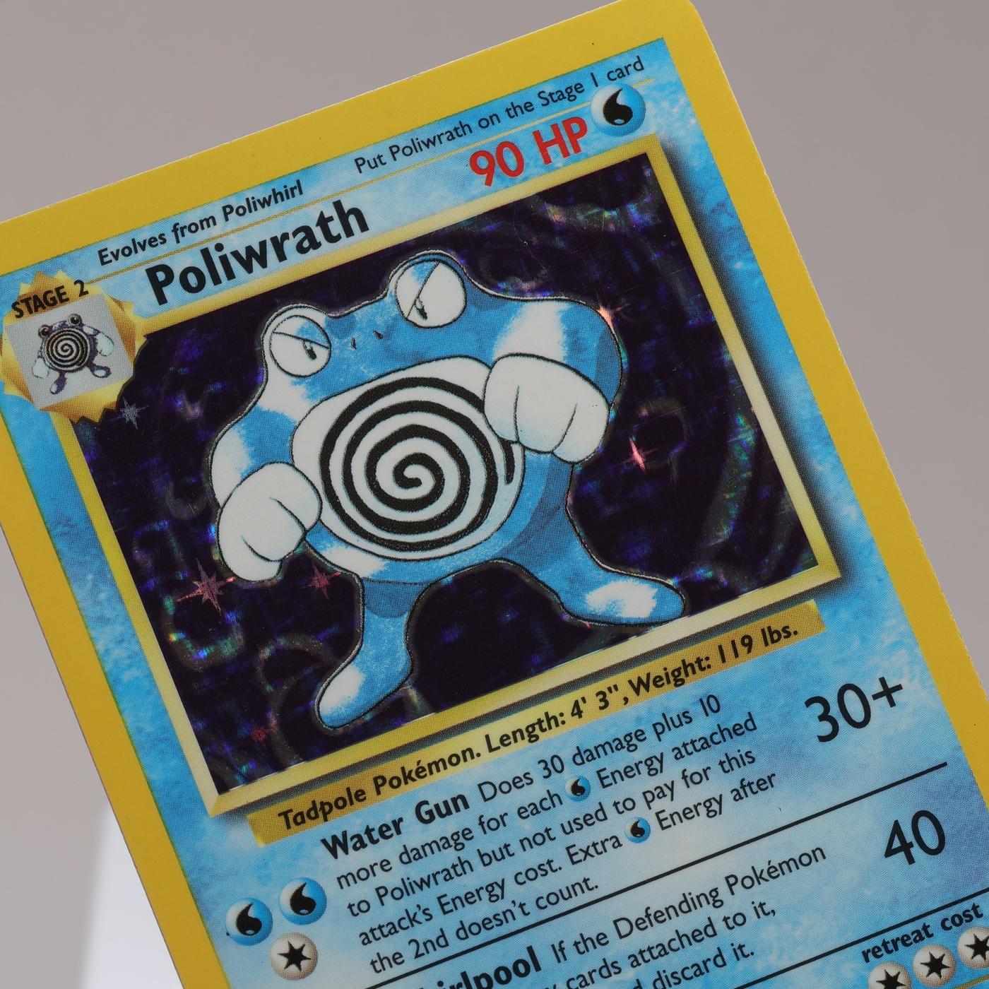 Pokemon TCG Poliwrath 13102 Base Set Holo Rare WOTC 1999 EXCNM 167950659086