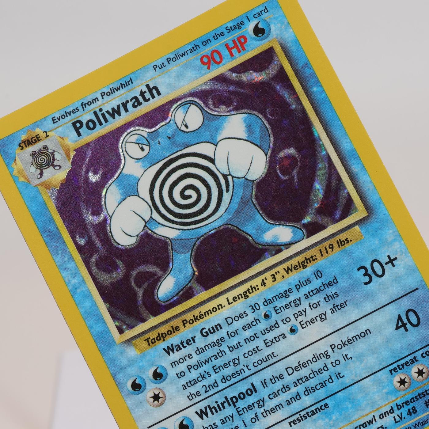 Pokemon TCG Poliwrath 13102 Base Set Holo Rare WOTC EXC 168205418486