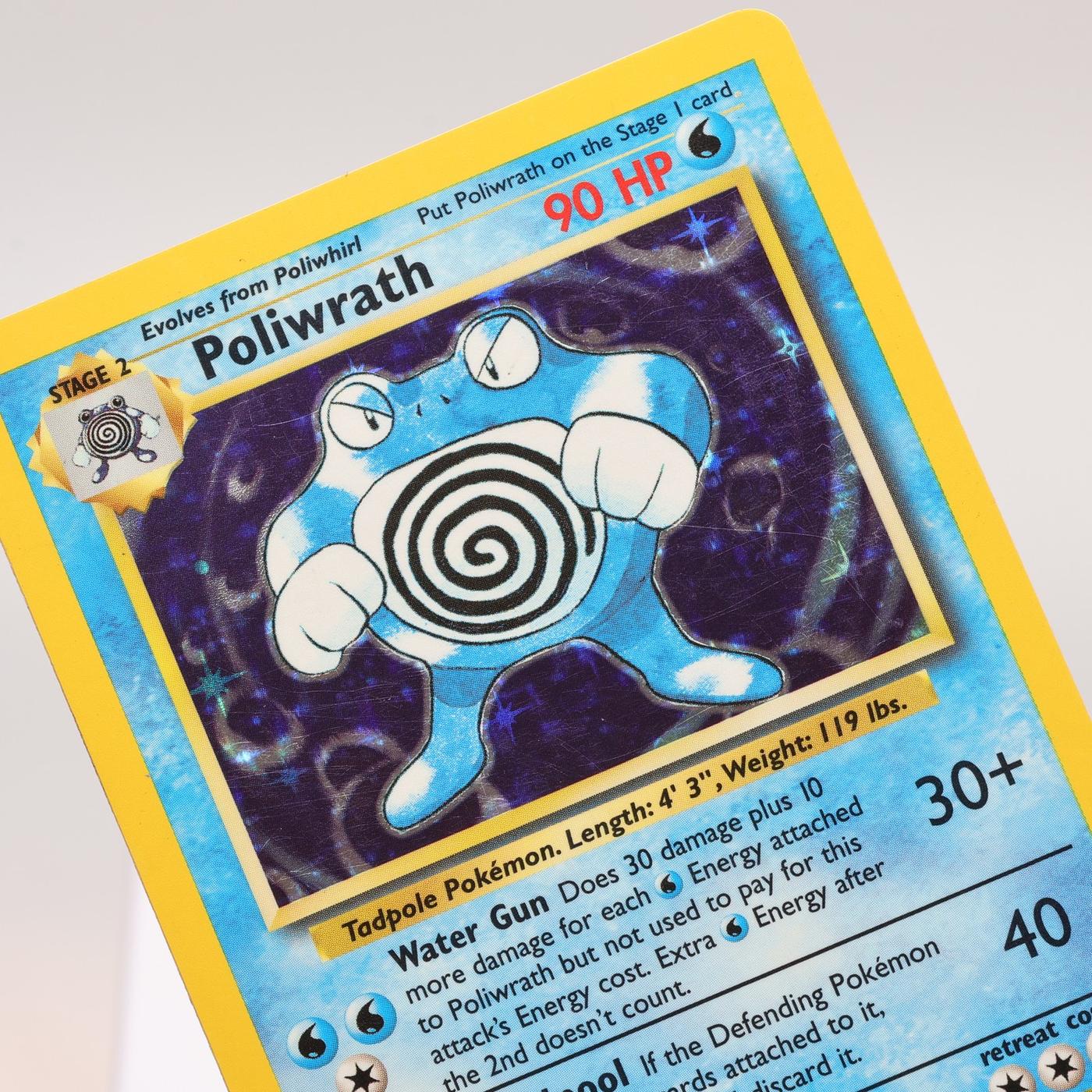 Pokemon TCG Poliwrath 13102 Base Set Holo Rare WOTC MP 168421188116