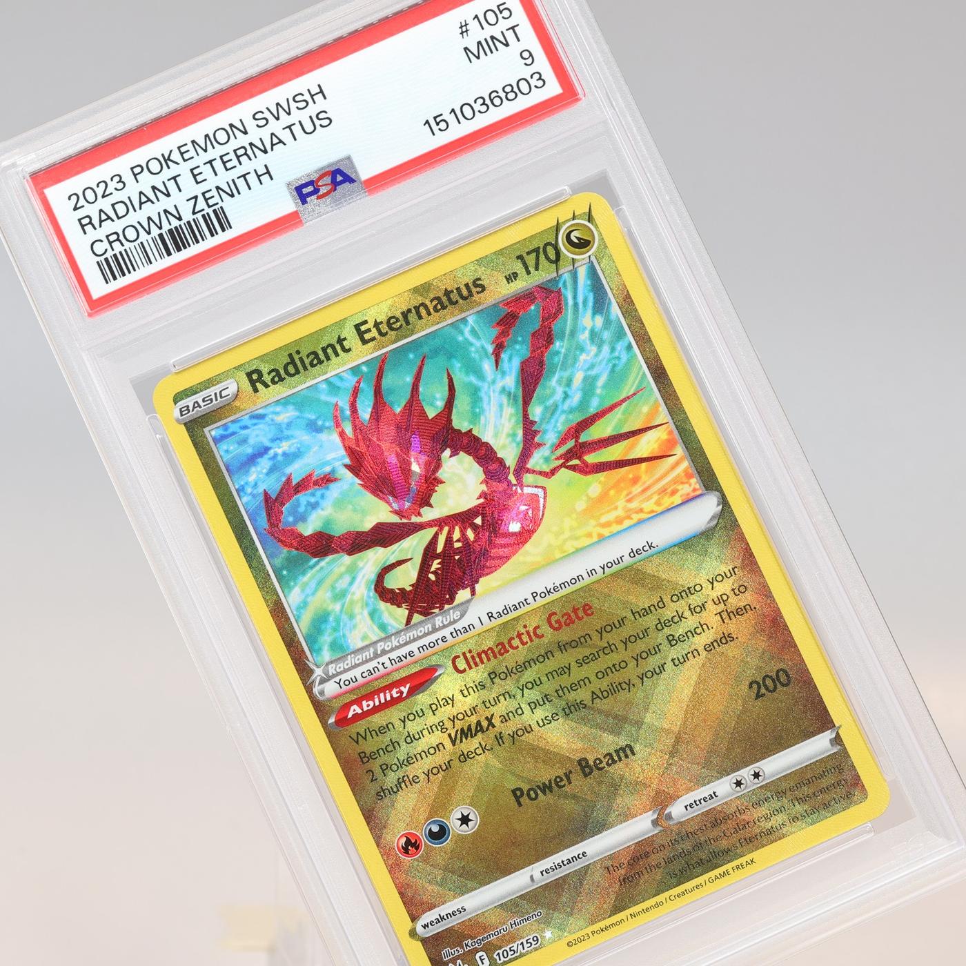 Pokemon TCG Radiant Eternatus 105 Crown Zenith Radiant Rare PSA 9 MINT 168441076096