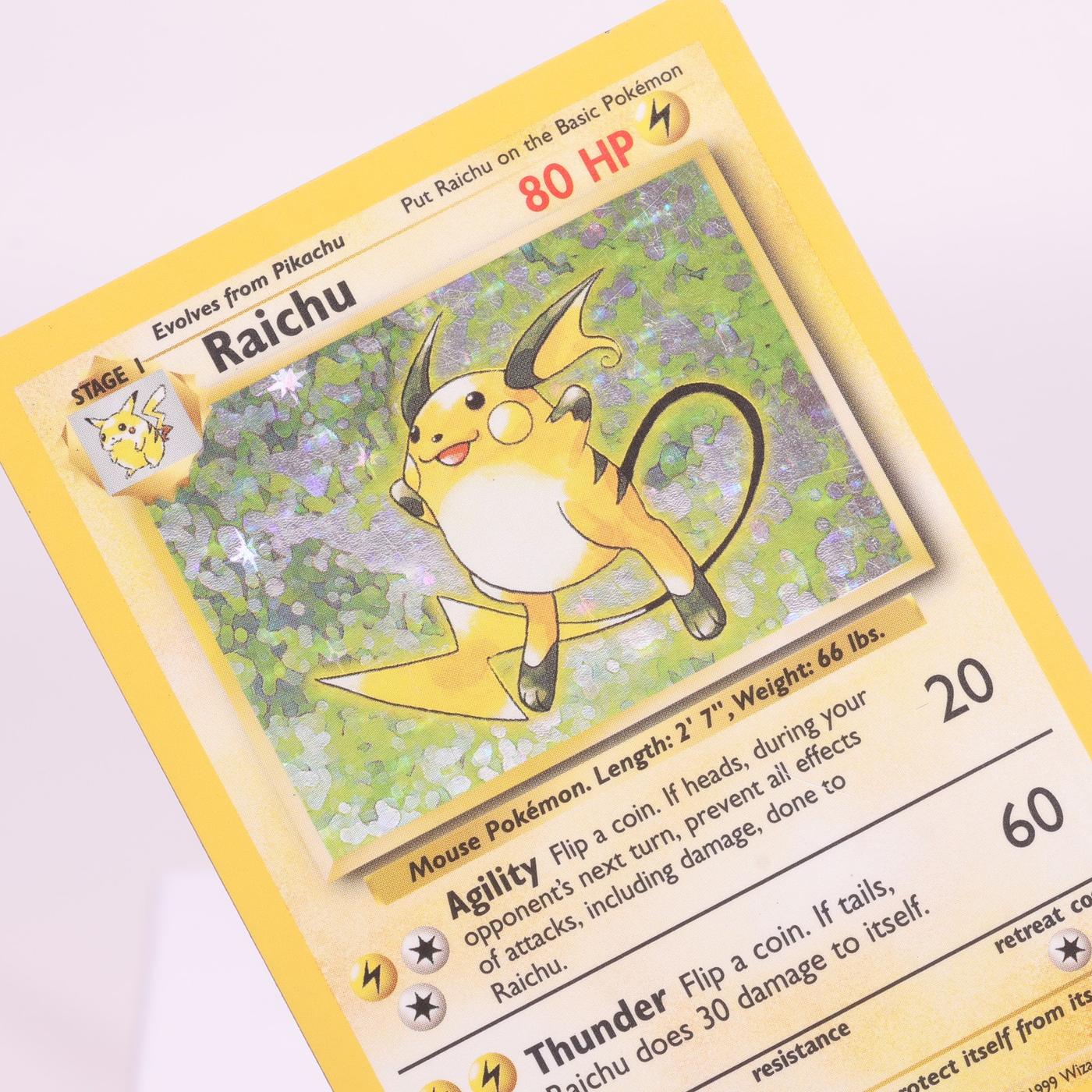 Pokemon TCG Raichu 14102 Base Set Holo Rare WOTC MP 168220700196