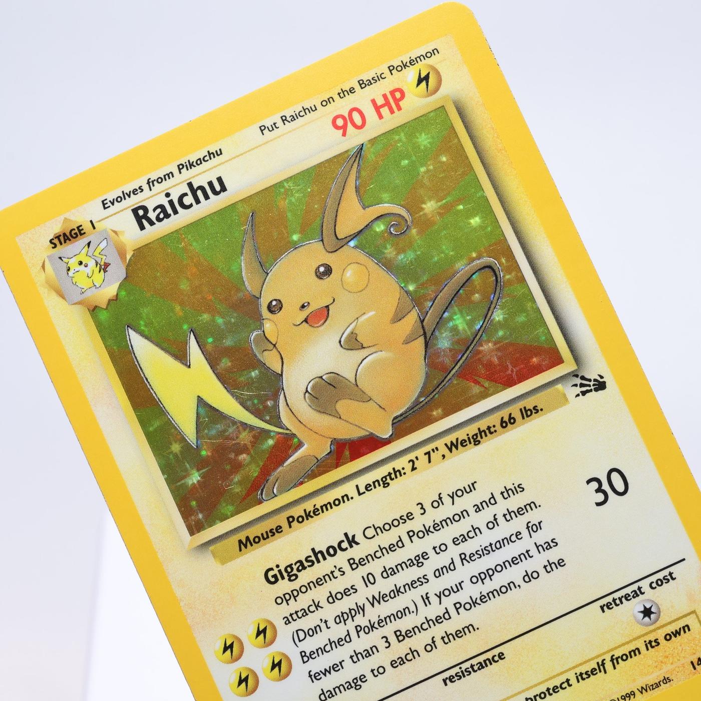 Pokemon TCG Raichu 1462 Fossil Holo Rare WOTC EXC 168327252486