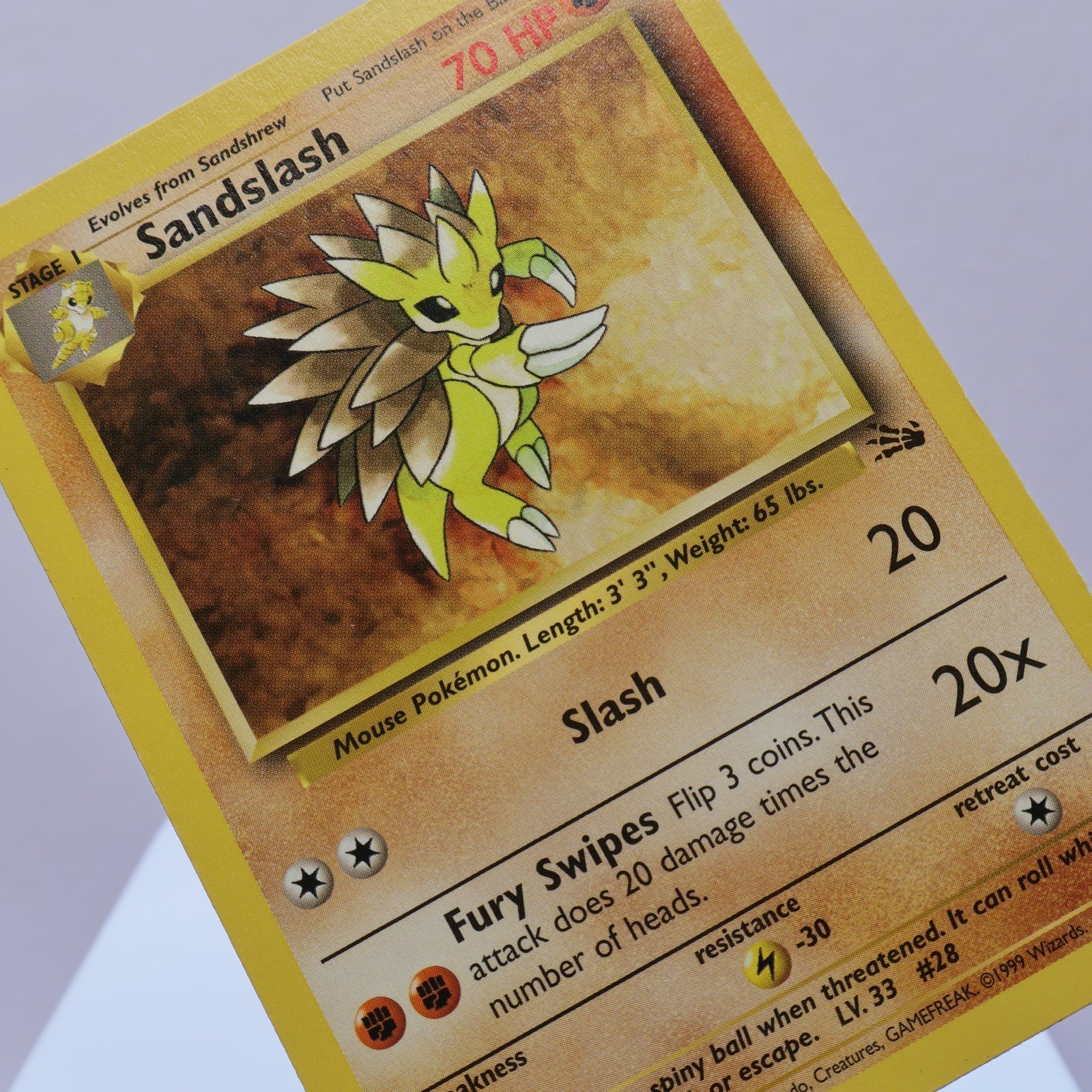 Pokemon TCG – Sandslash 41/62 Fossil Uncommon  WOTC 1999 – EXC