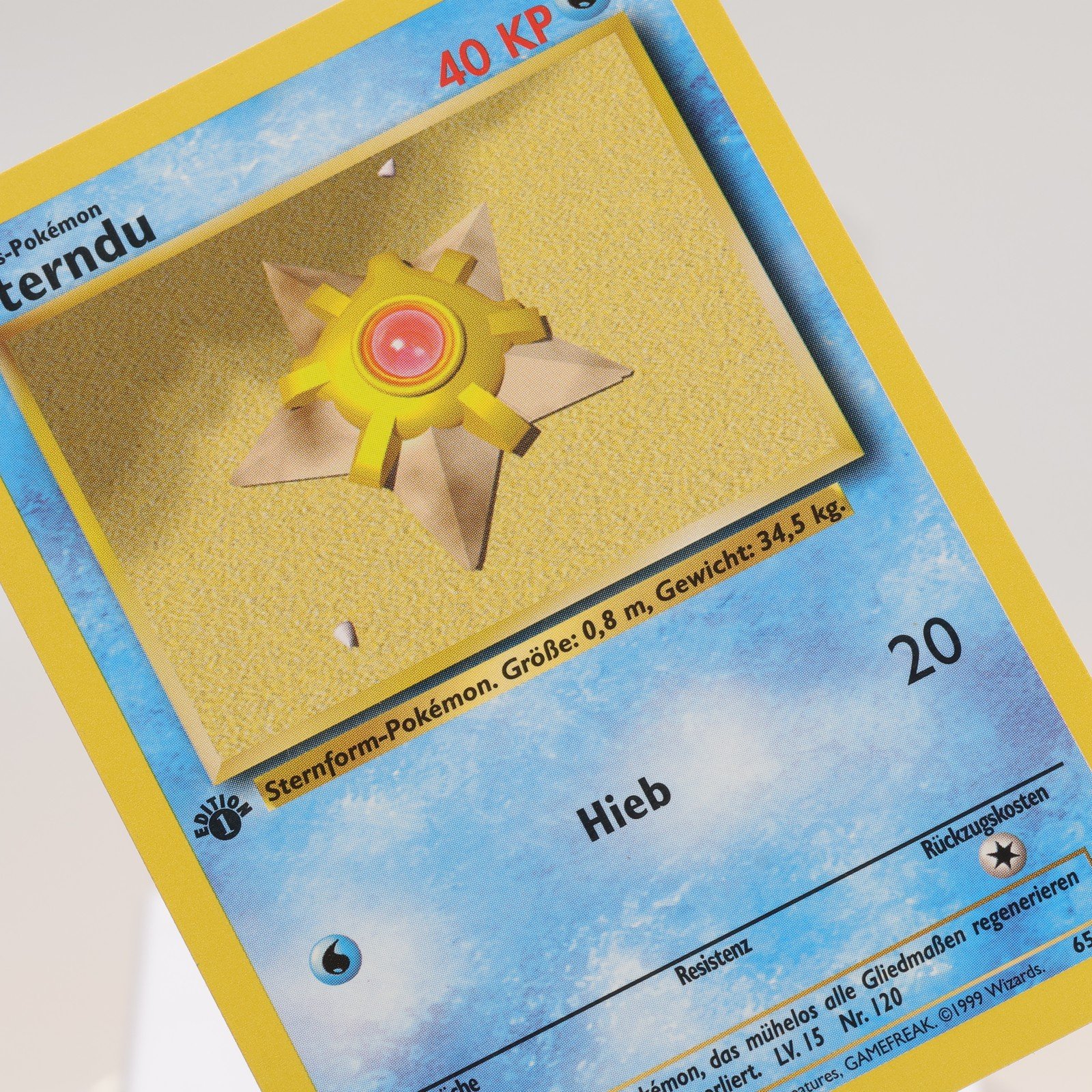 Pokemon TCG – Staryu 65/102 Base Set Common 1st Edition – German – EXC