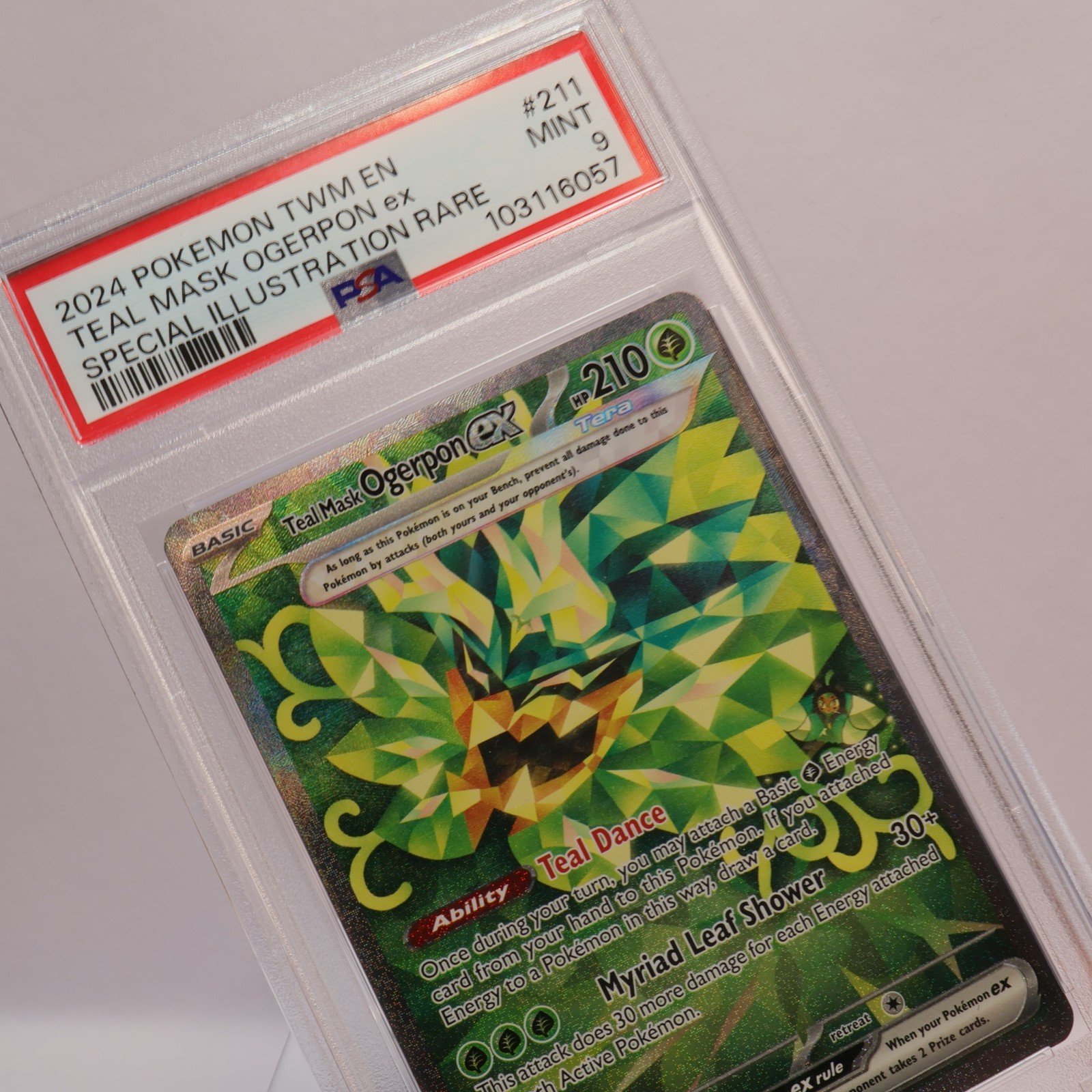 Pokemon TCG – TWN Twilight Masquerade 211 Teal Mask Ogerpon EX PSA 9 MINT