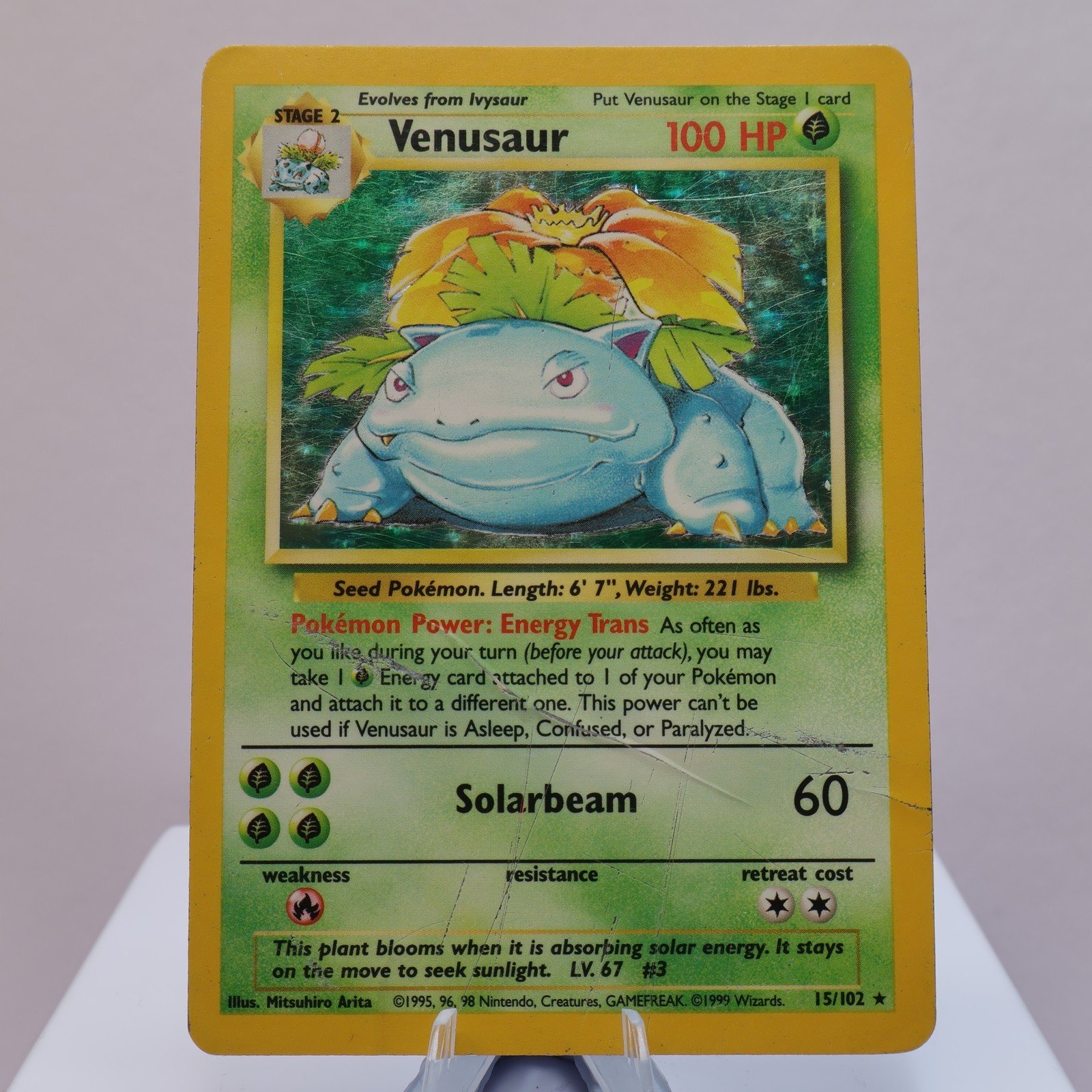 Pokemon TCG Venusaur 15102 Base Set Holo Rare WOTC 1999 HP 167830364426 2
