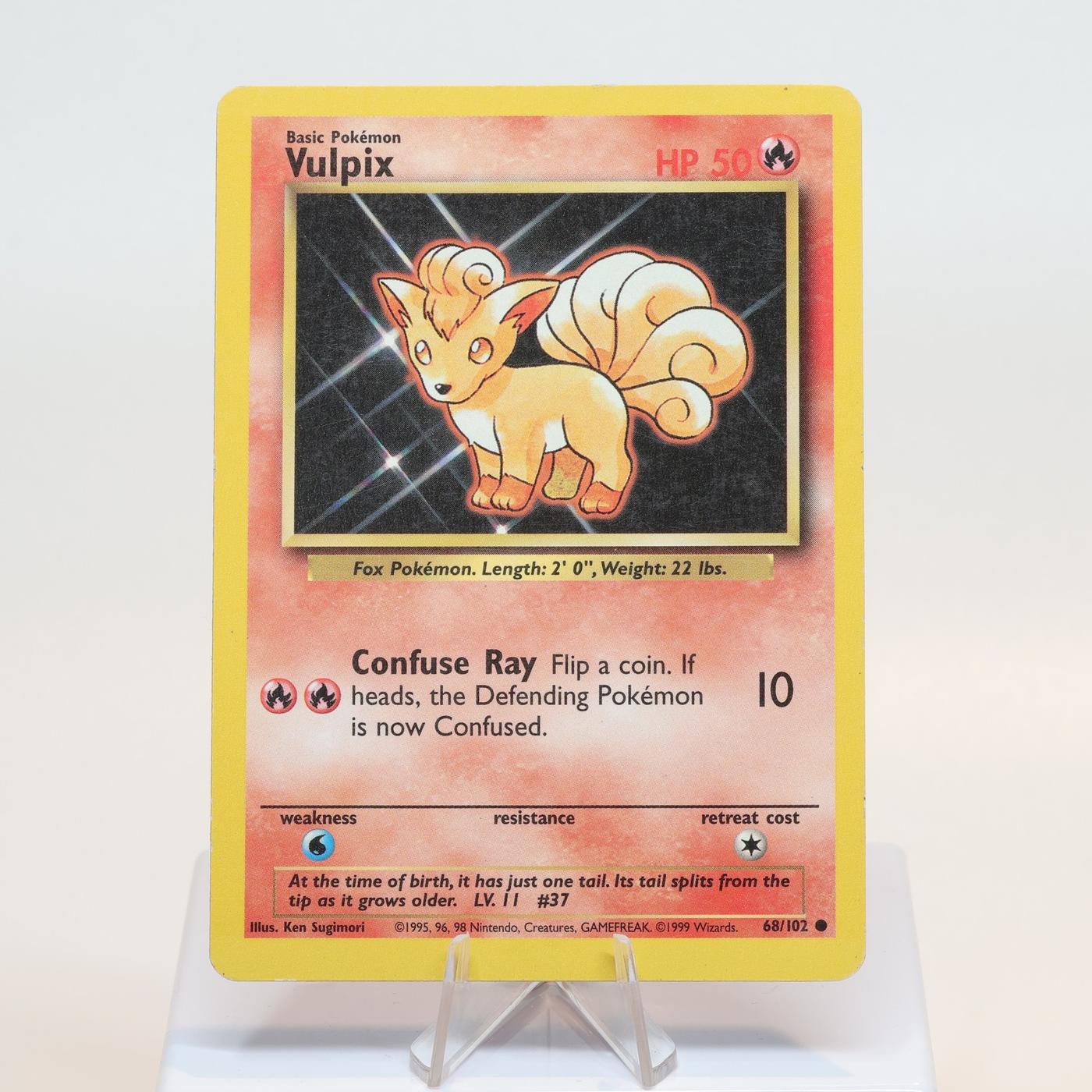 Pokemon TCG Vulpix 68102 Base Set Common WOTC MP 168232466176 2