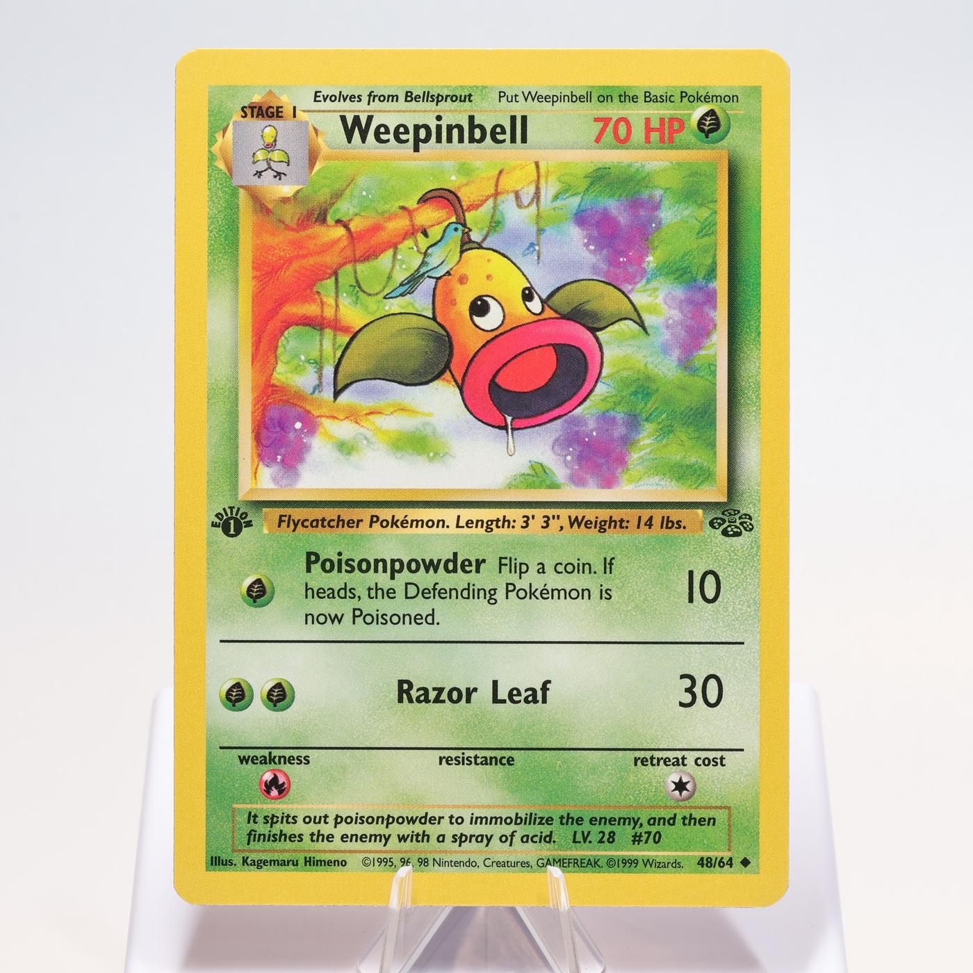 Pokemon TCG Weepinbell 4864 Jungle Uncommon 1st Edition WOTC EXC 168300703676 2