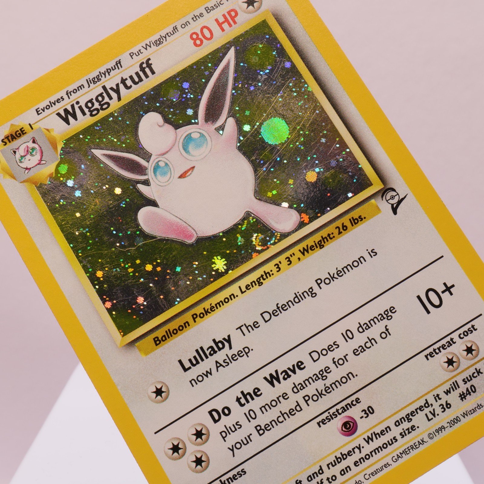 Pokemon TCG – Wigglytuff 19/130 Base Set 2 Holo Rare  WOTC – EXC