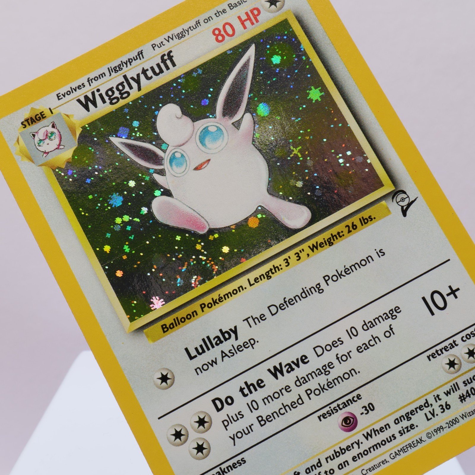Pokemon TCG – Wigglytuff 19/130 Base Set 2 Holo Rare  WOTC – EXC