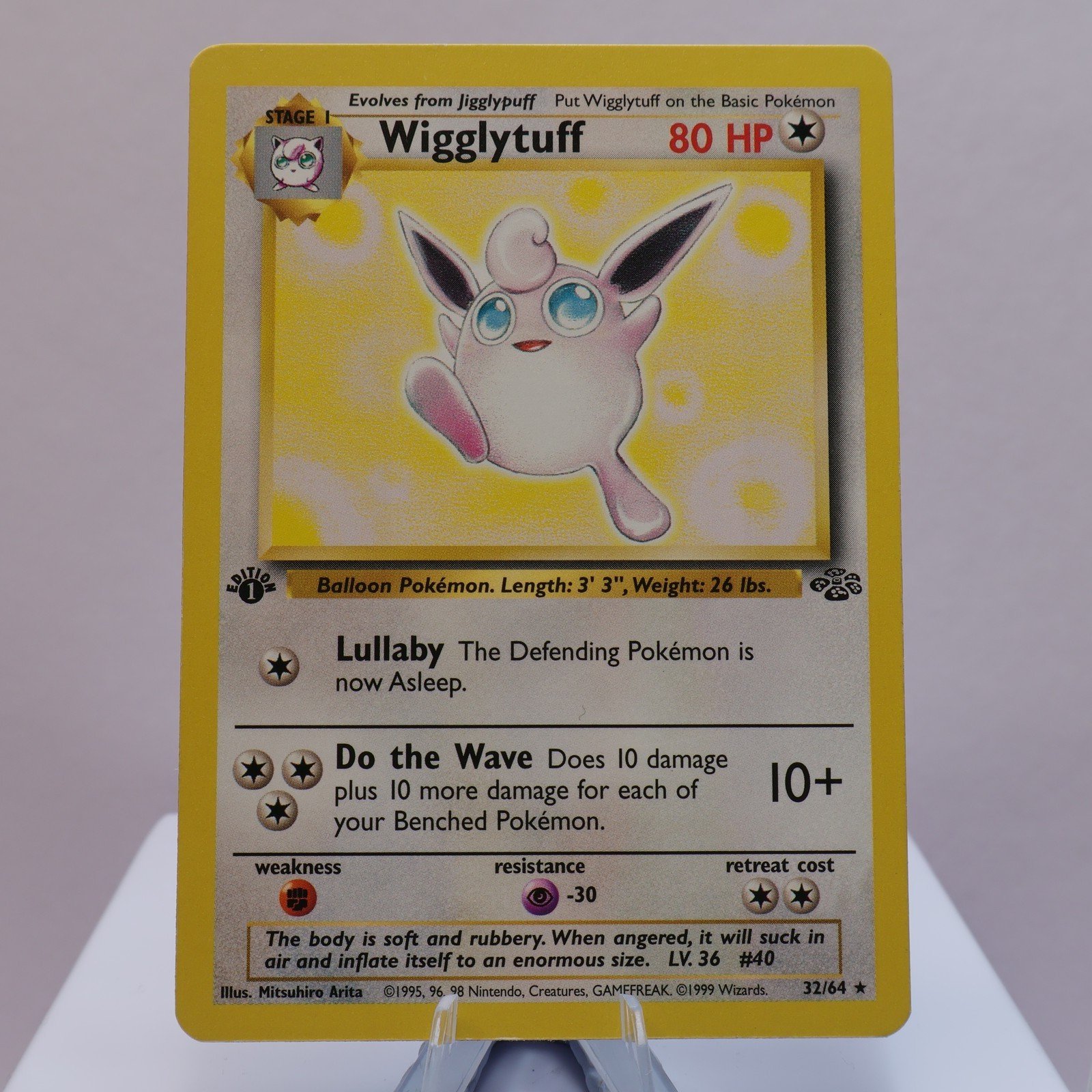 Pokemon TCG Wigglytuff 3264 Jungle Rare 1st Edition WOTC 1999 EXCNM 167830364526 2