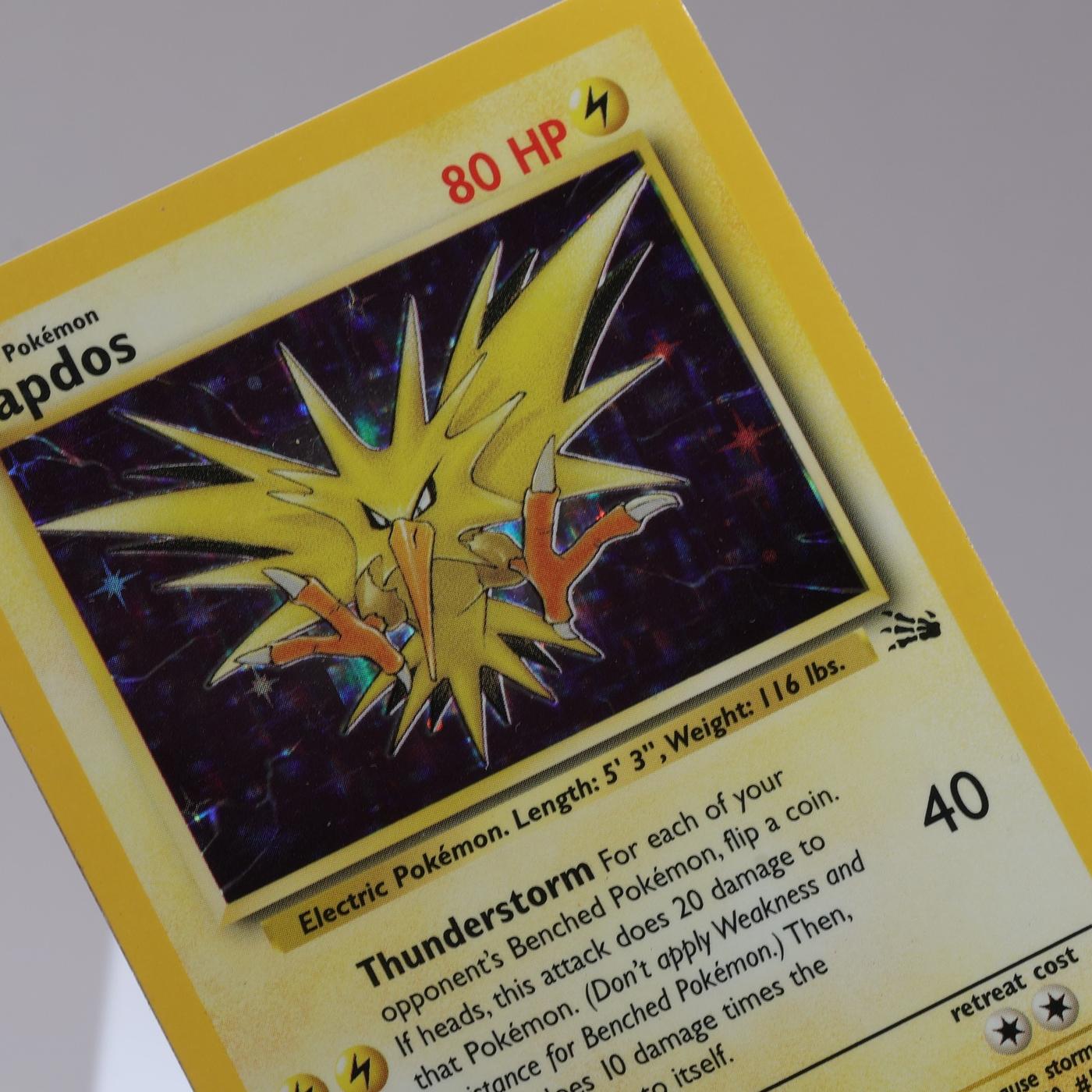 Pokemon TCG Zapdos 1562 Fossil Holo Rare WOTC 1999 EXCNM 167950659116