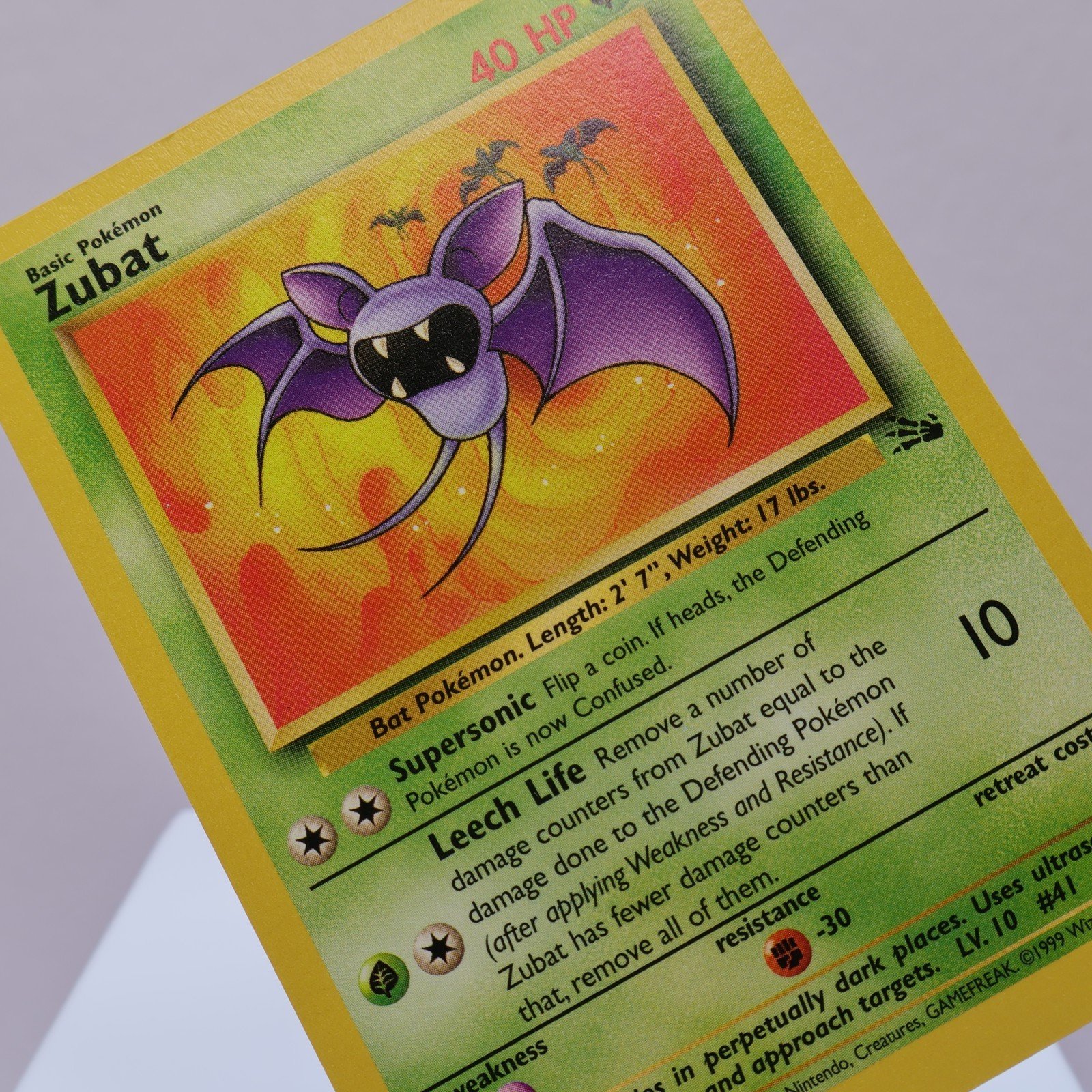 Pokemon TCG – Zubat 57/62 Fossil Common  WOTC 1999 – EXC/NM