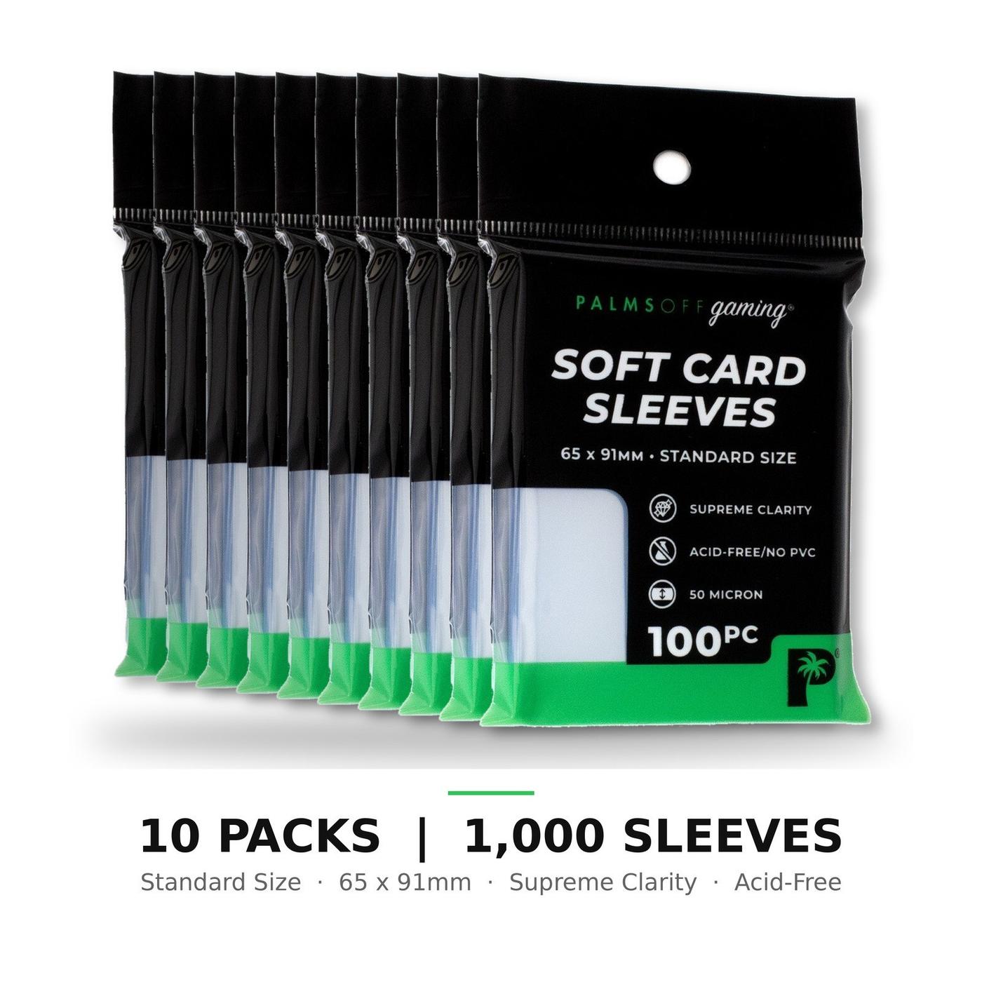 Palms Off Gaming Soft Card Sleeves Penny Sleeves Standard X 10 100 Pack 168585778737