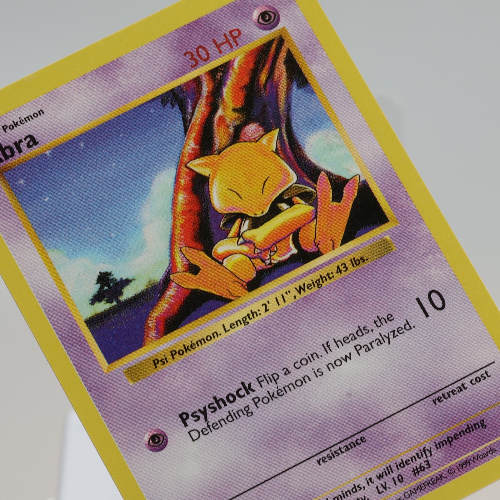 Pokemon TCG Abra 43102 Base Set Common Shadowless WOTC 1999 EXCNM 168144948187