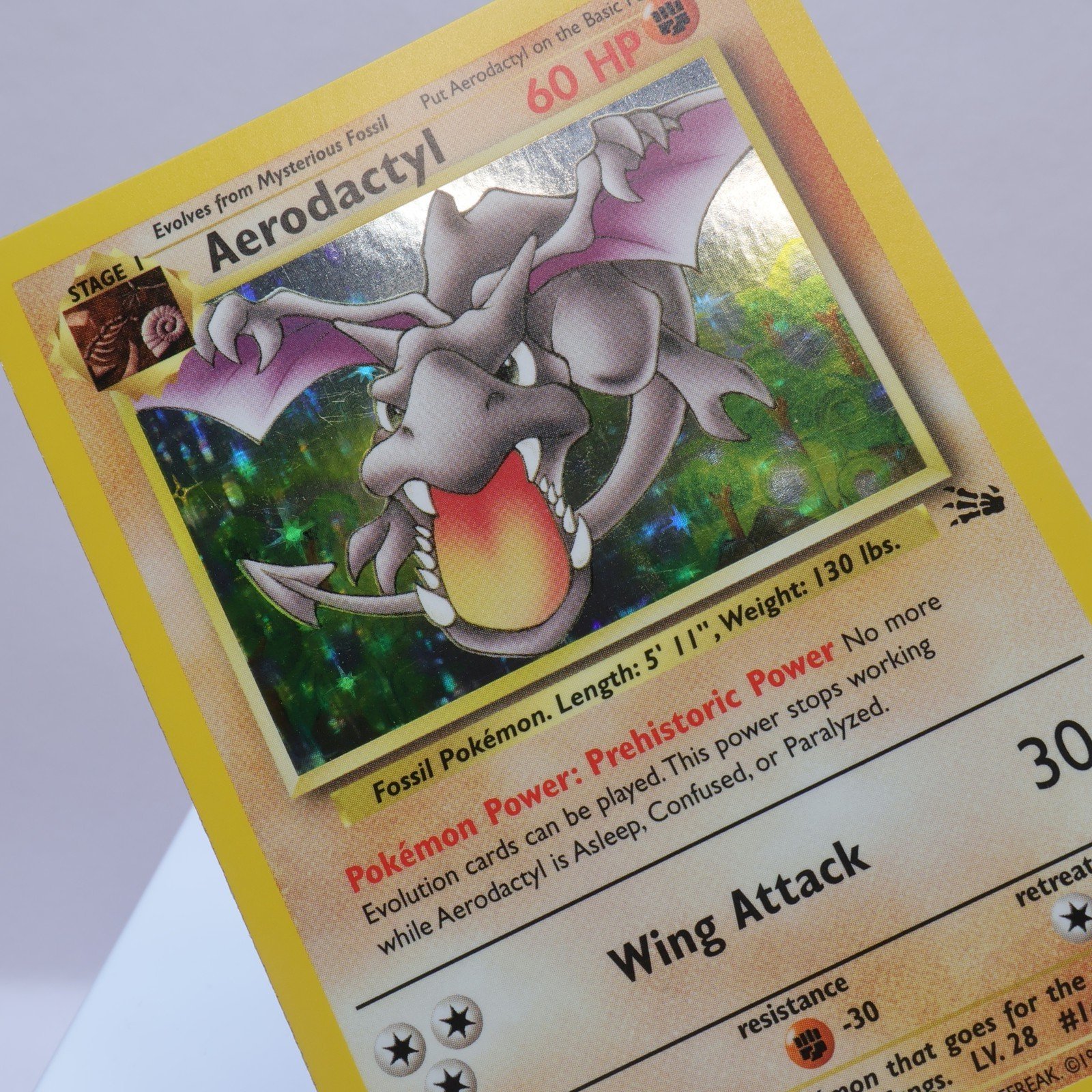 Pokemon TCG – Aerodactyl 1/62 Fossil Holo Rare  WOTC 1999 – EXC/NM