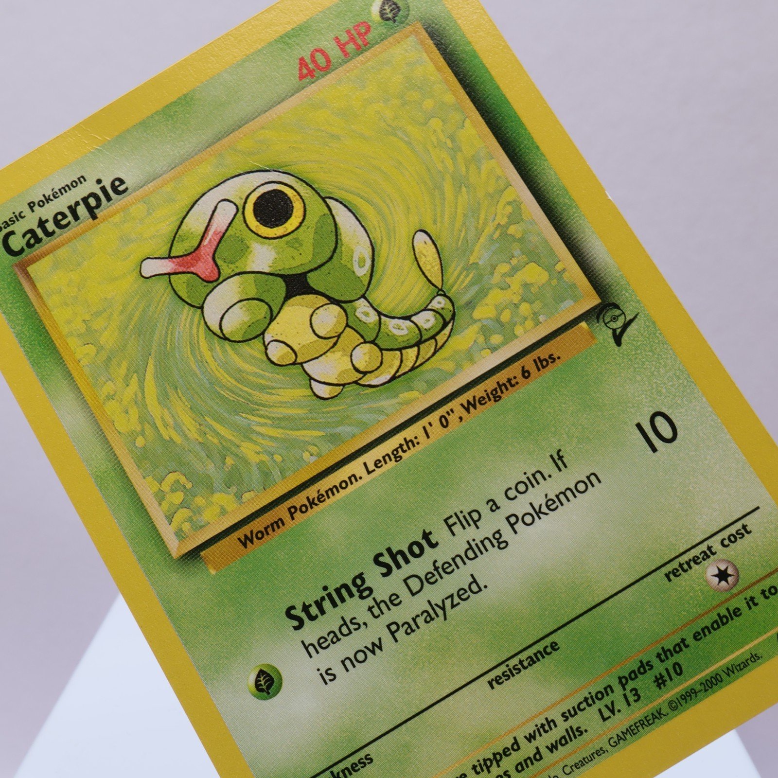 Pokemon TCG – Caterpie 68/130 Base Set 2 Common  WOTC 1999 – PL Crease