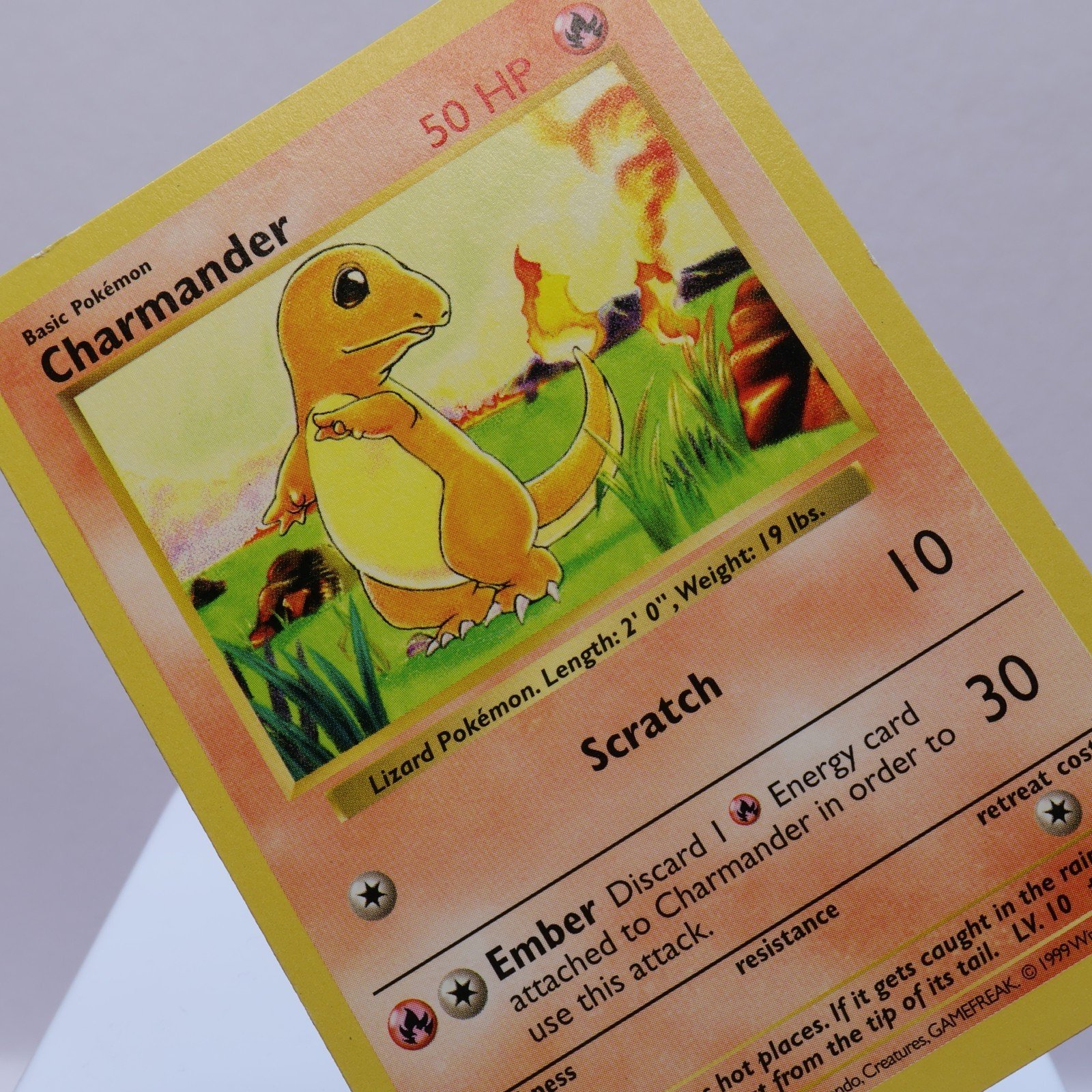Pokemon TCG Charmander 46102 Base Set Common Shadowless WOTC 1999 EXC 167710747717