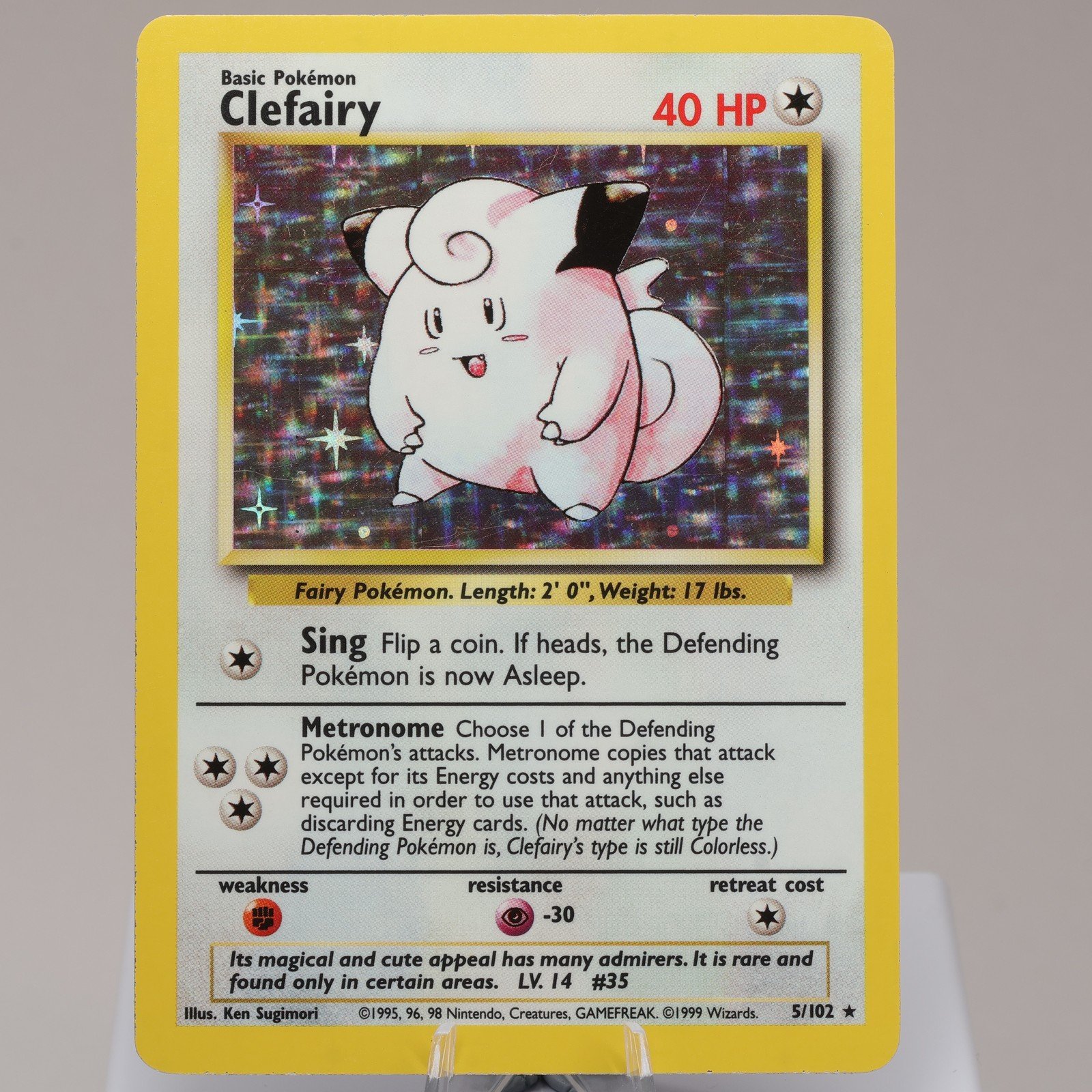 Pokemon TCG Clefairy 5102 Base Set Holo Rare WOTC 1999 EXCNM 167950658977 2