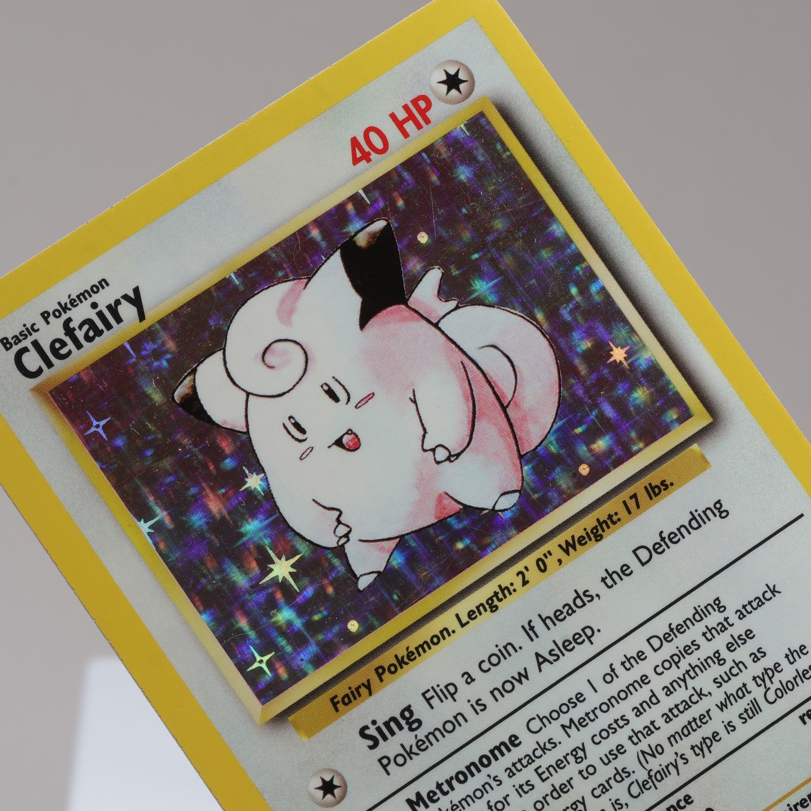 Pokemon TCG – Clefairy 5/102 Base Set Holo Rare  WOTC 1999 – EXC/NM