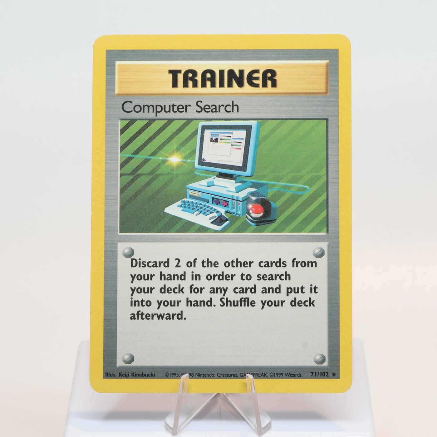 Pokemon TCG Computer Search 71102 Base Set Rare WOTC COMSB 168232466117 2