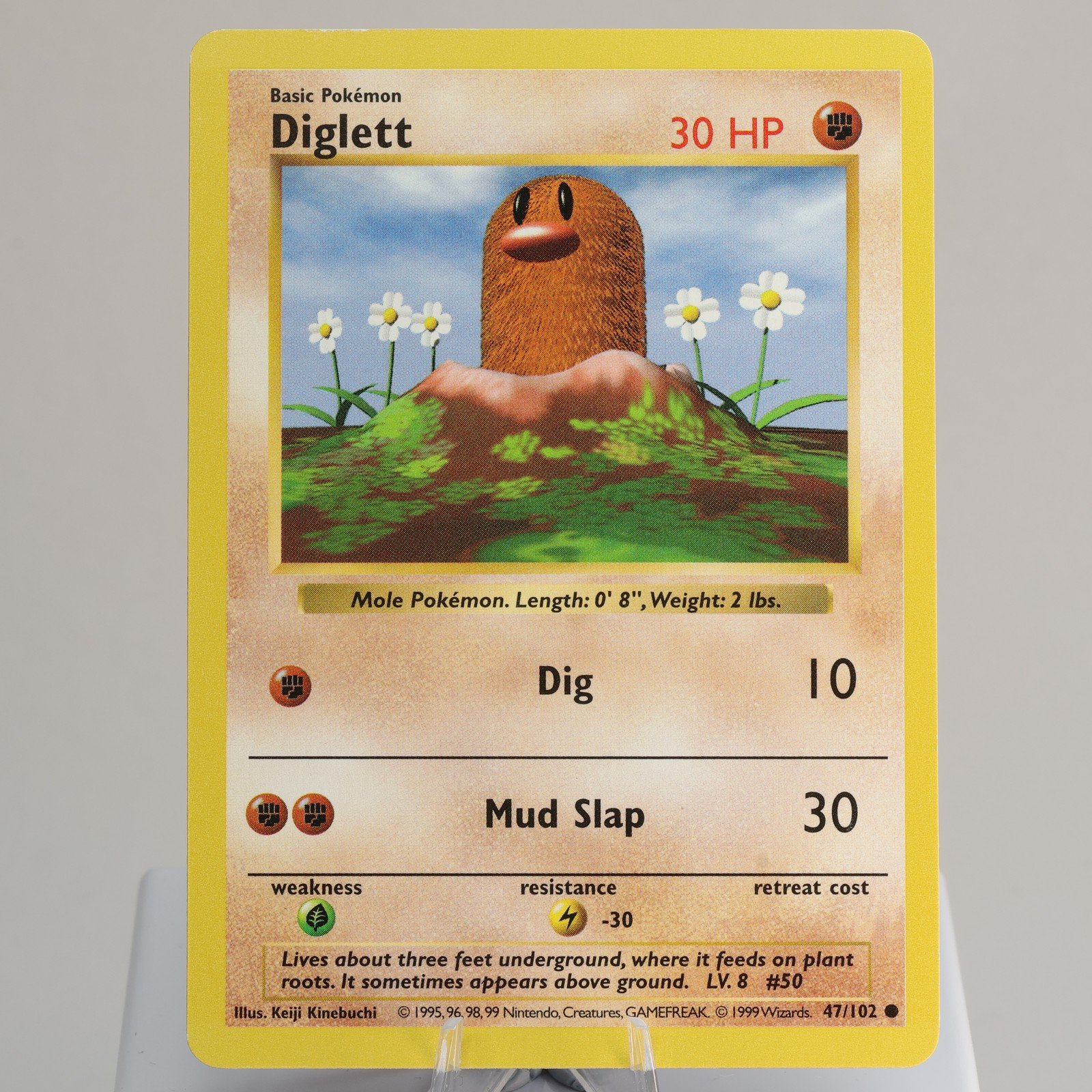 Pokemon TCG Diglett 47102 Base Set Common Shadowless WOTC 1999 EXC 168006227467 2