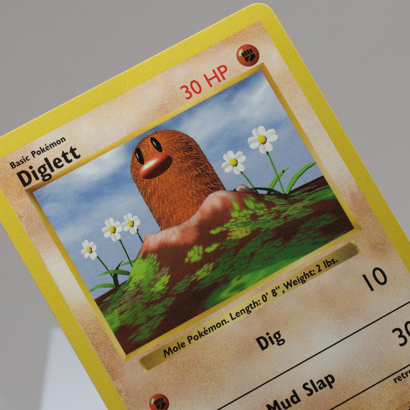 Pokemon TCG Diglett 47102 Base Set Common Shadowless WOTC 1999 MP Crease 167974214047