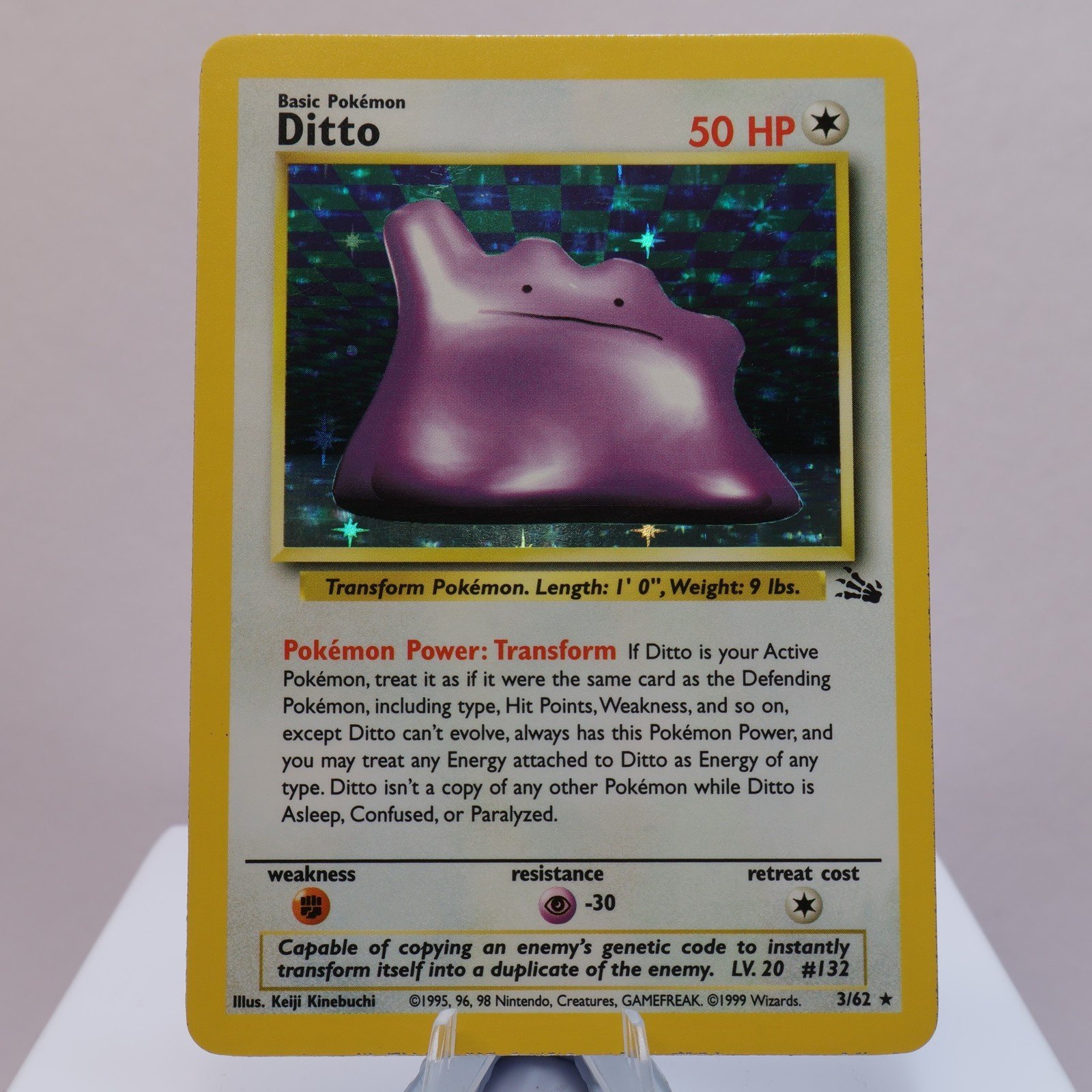 Pokemon TCG Ditto 362 Fossil Holo Rare WOTC 1999 EXC 167830364417 2