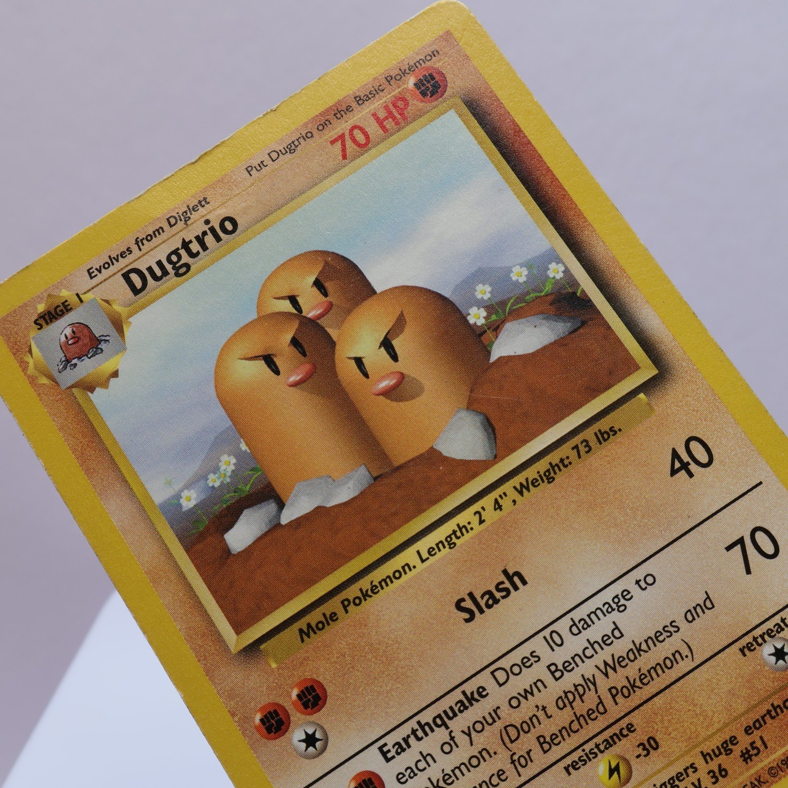 Pokemon TCG Dugtrio 19102 Base Set Rare WOTC 1999 HP 167830364507