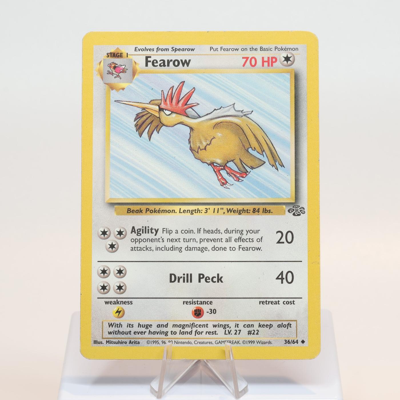 Pokemon TCG Fearow 3664 Jungle Uncommon WOTC MP 168232466087 2