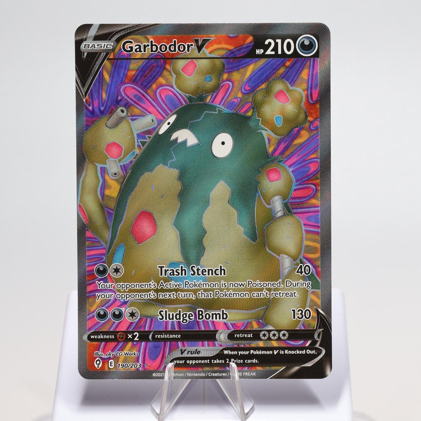 Pokemon TCG Garbodor V 190203 Evolving Skies Full Art NM 168287250397 2