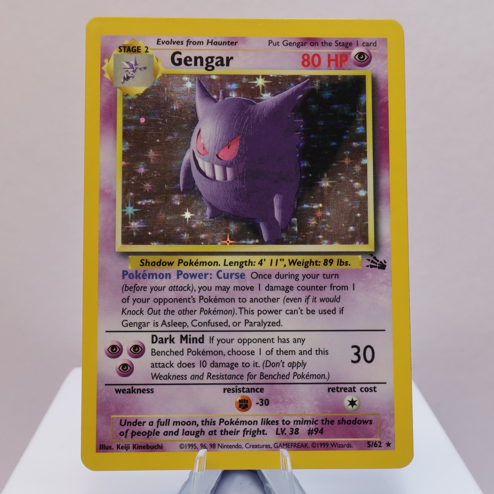 Pokemon TCG Gengar 562 Fossil Holo Rare WOTC 1999 LP 167830364547 2