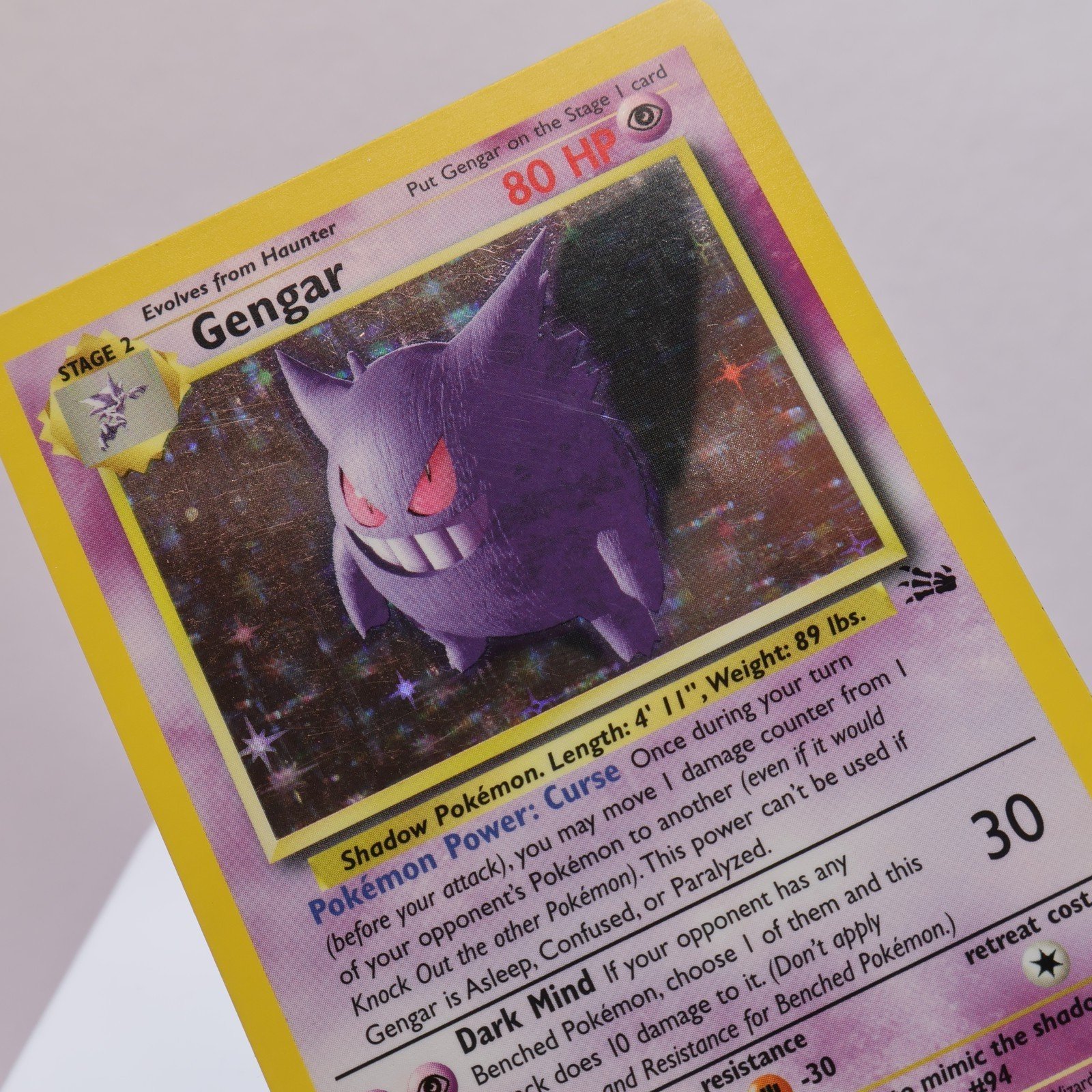 Pokemon TCG Gengar 562 Fossil Holo Rare WOTC 1999 LP 167830364547