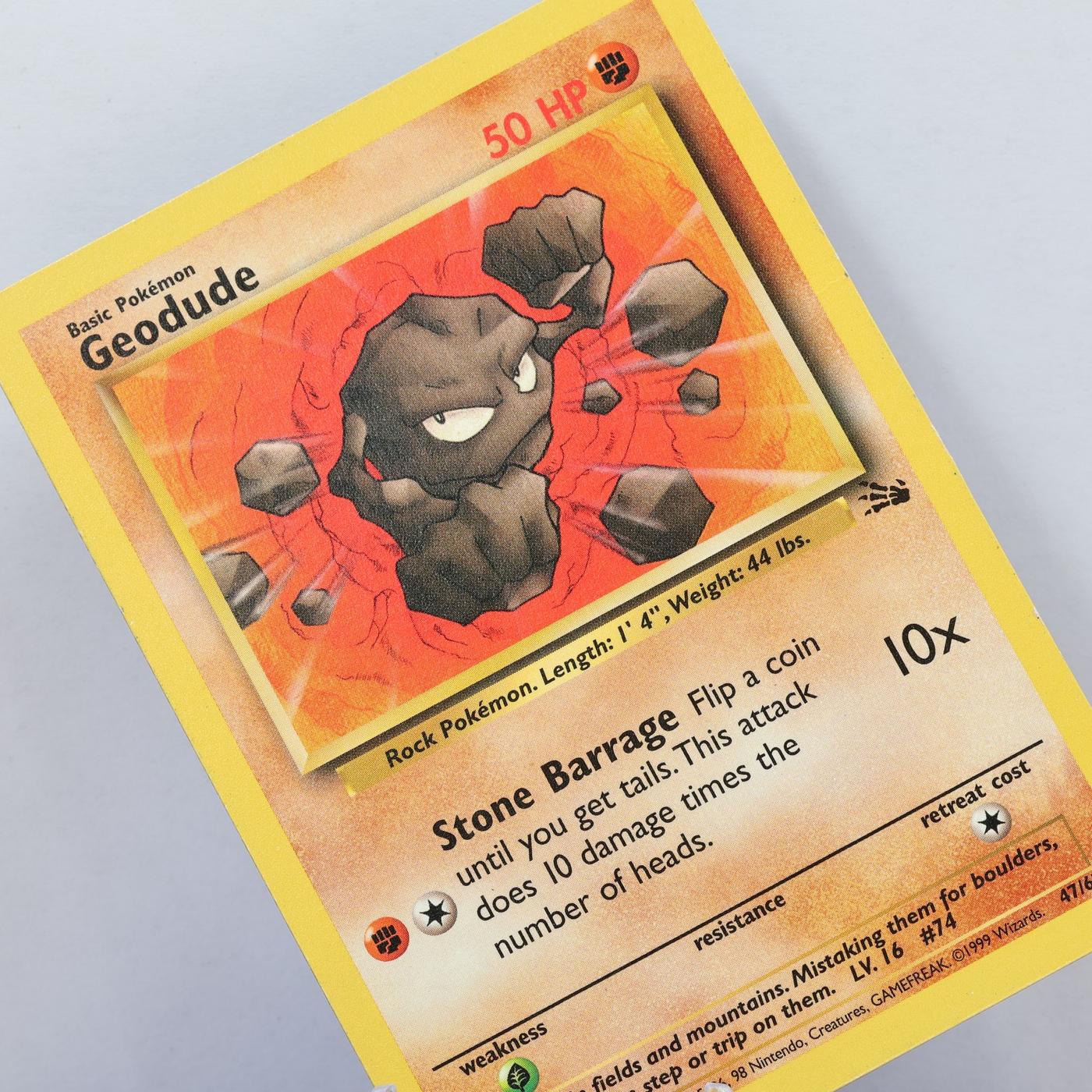 Pokemon TCG Geodude 4762 Fossil Common WOTC LP 168575354977