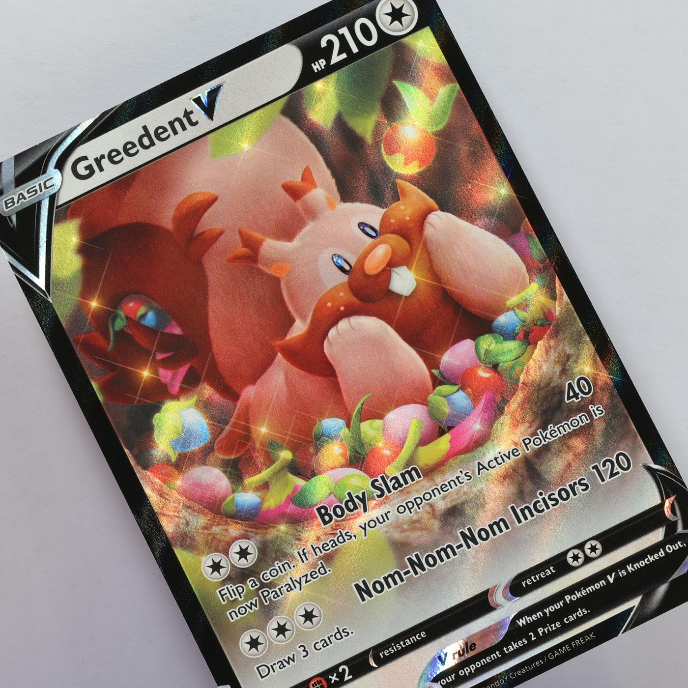 Pokemon TCG Greedent V 120159 Crown Zenith V Rare WOTC NMM 168575354967