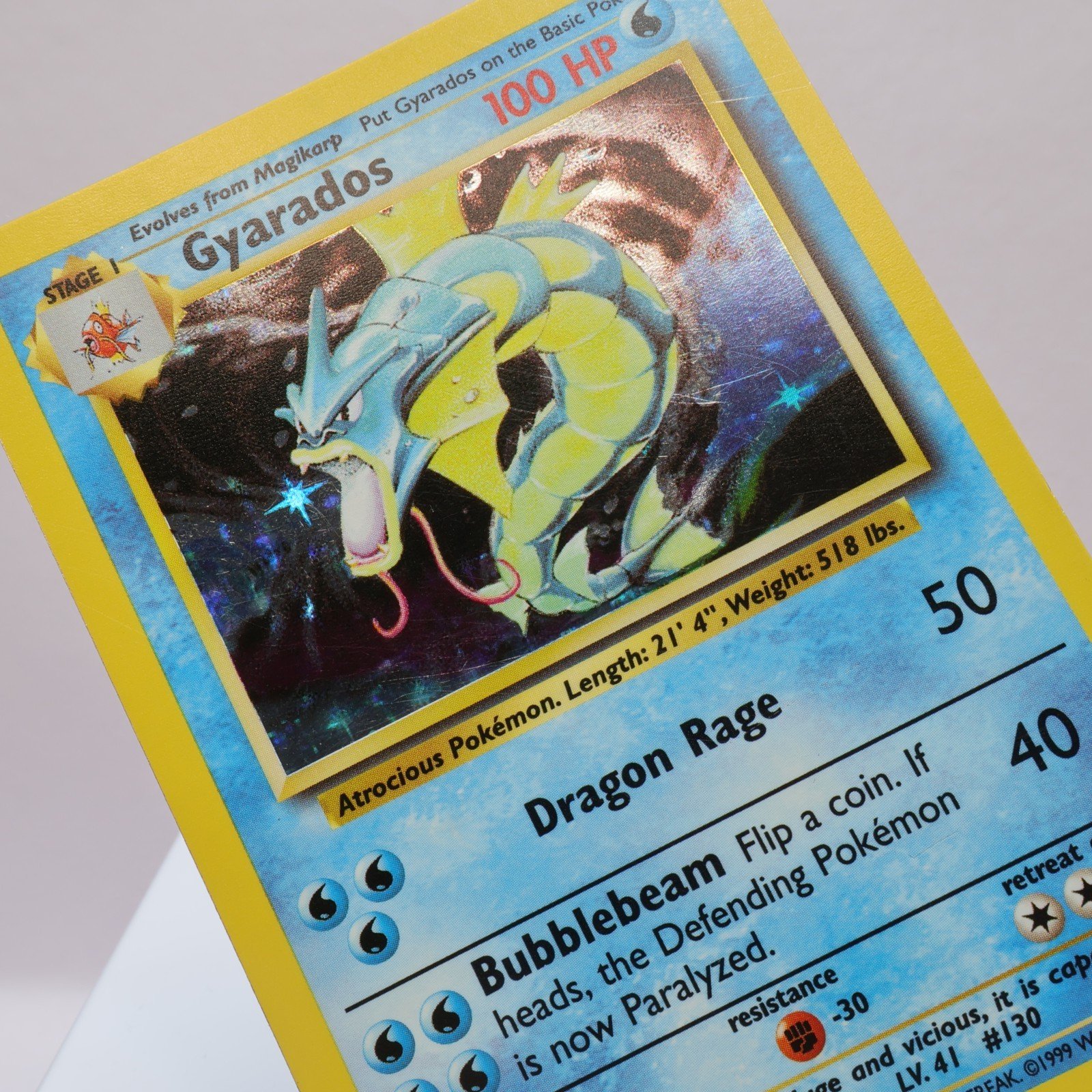 Pokemon TCG – Gyarados 6/102 Base Set Holo Rare  WOTC 1999 – LP