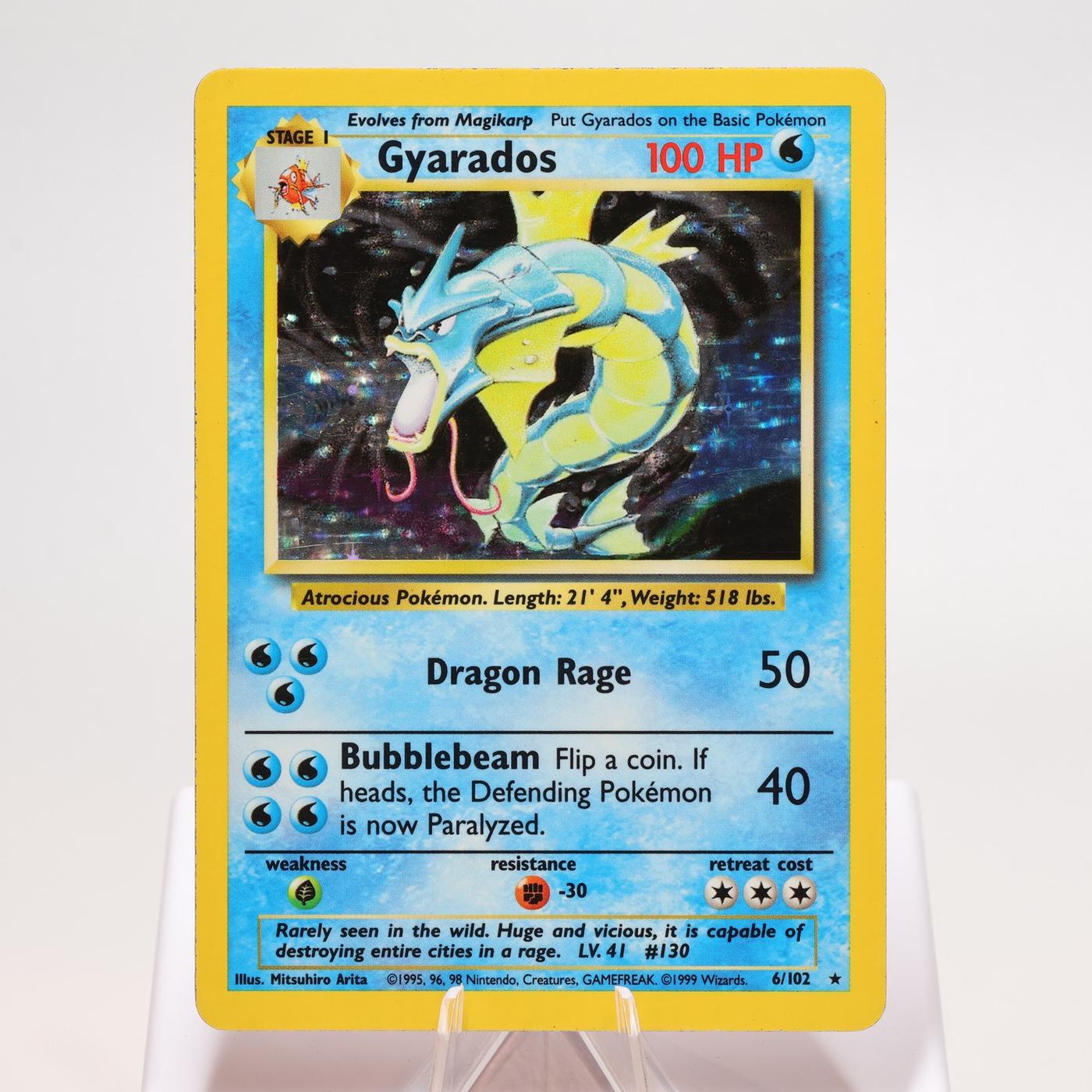 Pokemon TCG Gyarados 6102 Base Set Holo Rare WOTC EXC 168325203347 2