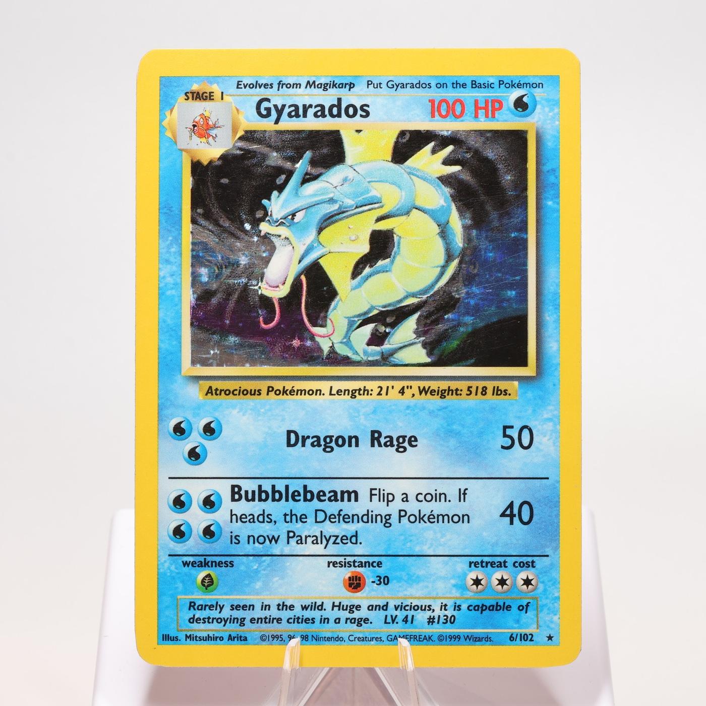 Pokemon TCG Gyarados 6102 Base Set Holo Rare WOTC MP 168334493787 2