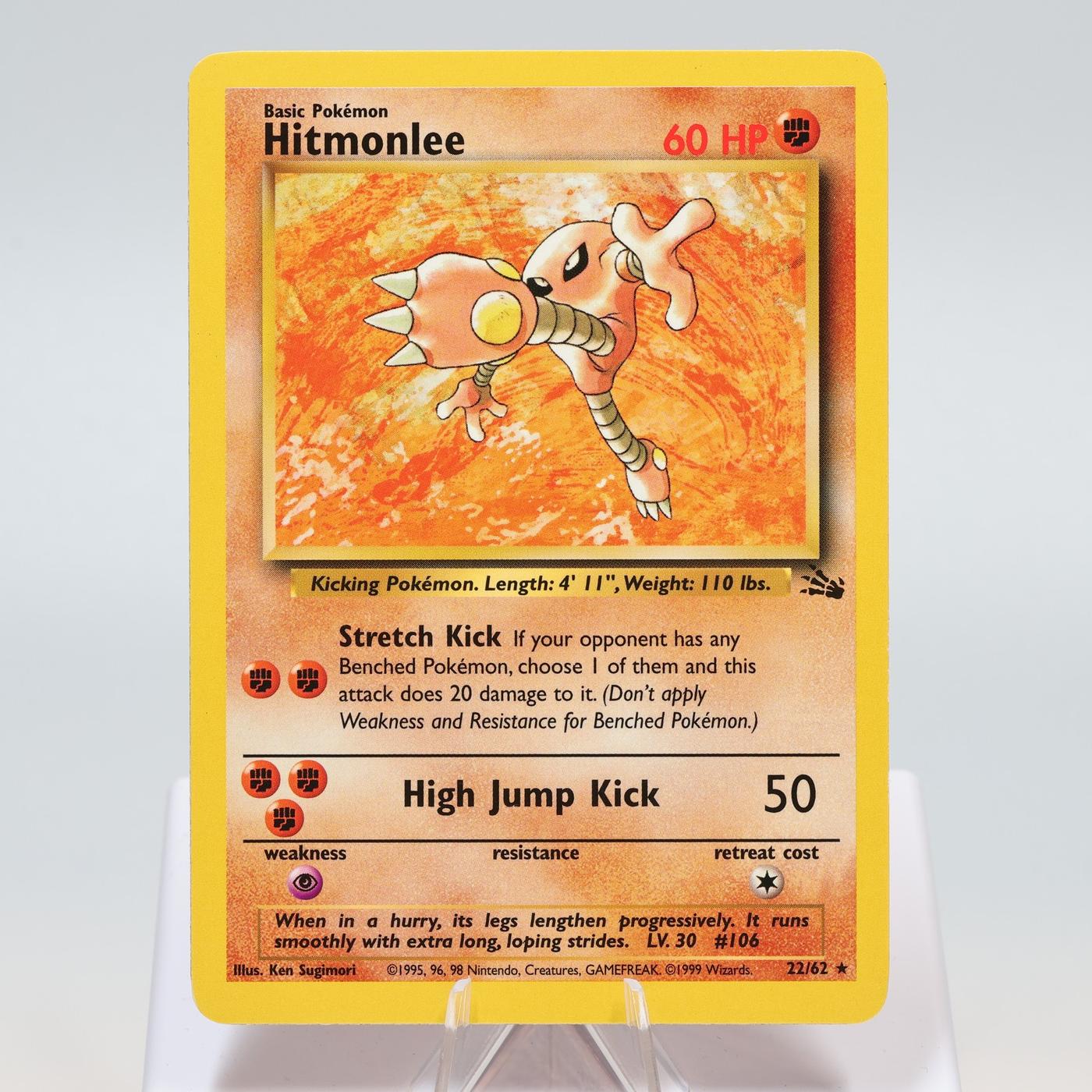 Pokemon TCG Hitmonlee 2262 Fossil Rare WOTC EXC 168411843657 2