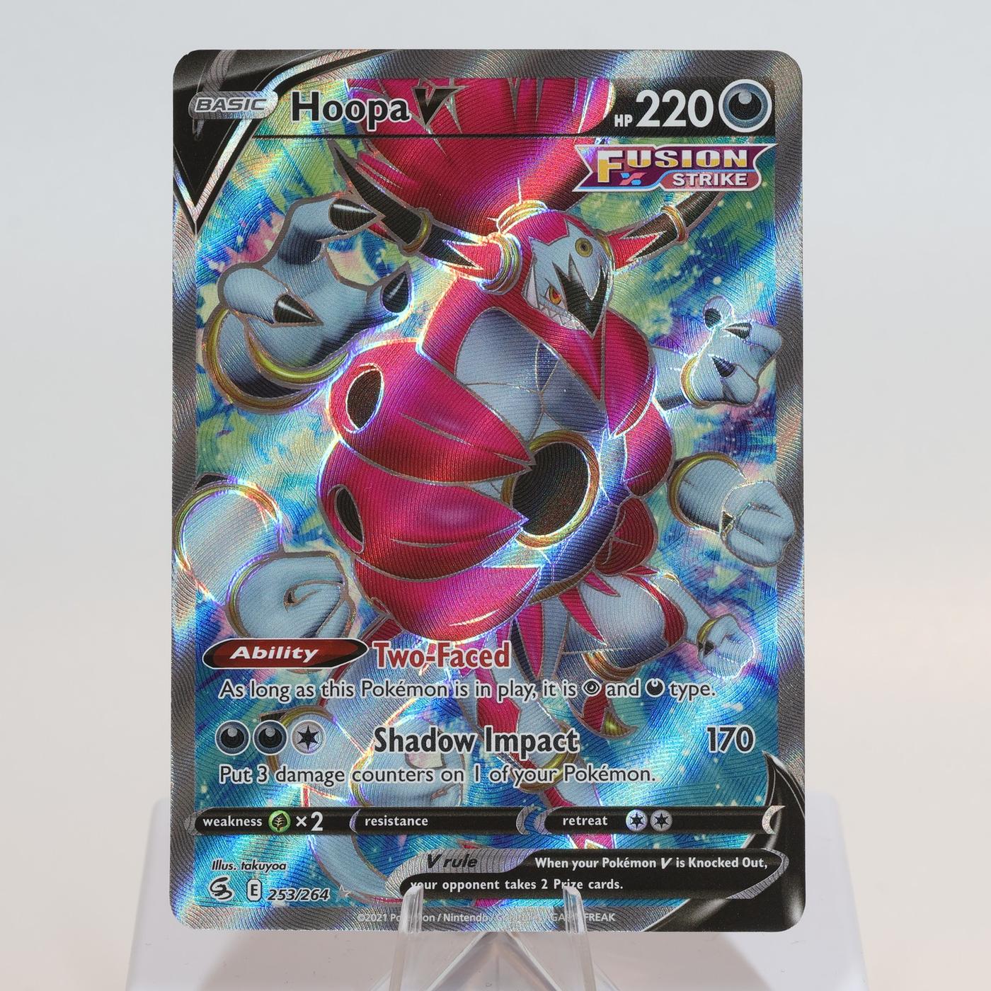 Pokemon TCG Hoopa V 253264 Fusion Strike Full Art NM 168205418467 2