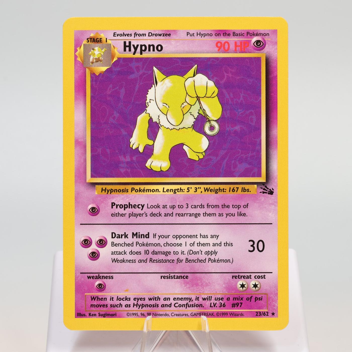 Pokemon TCG Hypno 2362 Fossil Rare WOTC NMM 168411843667 2
